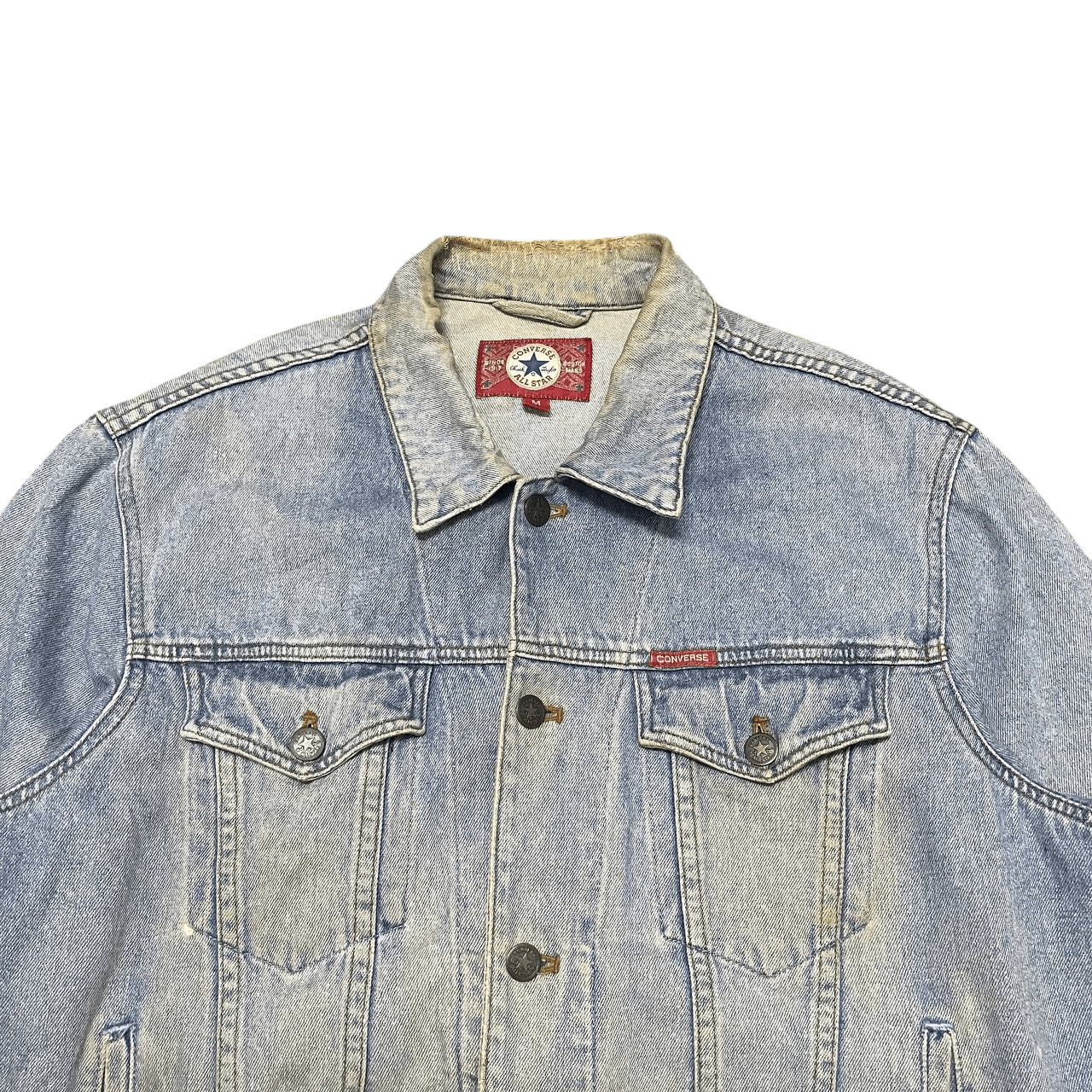 Converse Vintage 90's Converse Trucker Denim Jacket Size US M / EU 48-50 / 2 - 2 Thumbnail