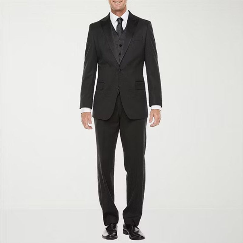 Stafford Stafford Pure Wool Woolmark Formal Wear Tuxedo 40R 34x30 Size 40R - 1 Thumbnail