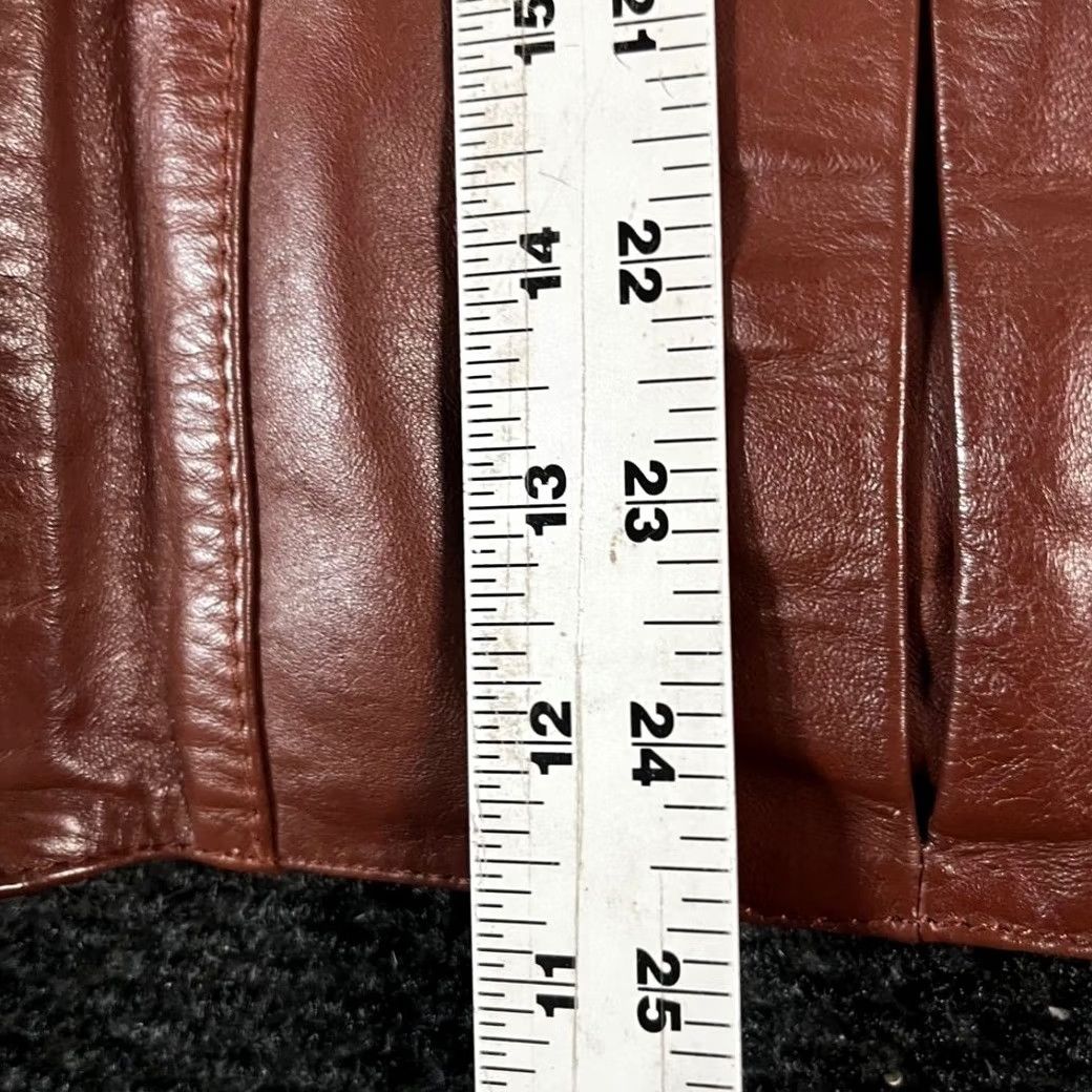 Wilson VINTAGE WILSON Leather Jacket Brown Faux Fur Lined Western Size L Women Casual Zip Buckle 40 Brown Leather Jacket Priors Size L / US 10 / IT 46 - 7 Thumbnail