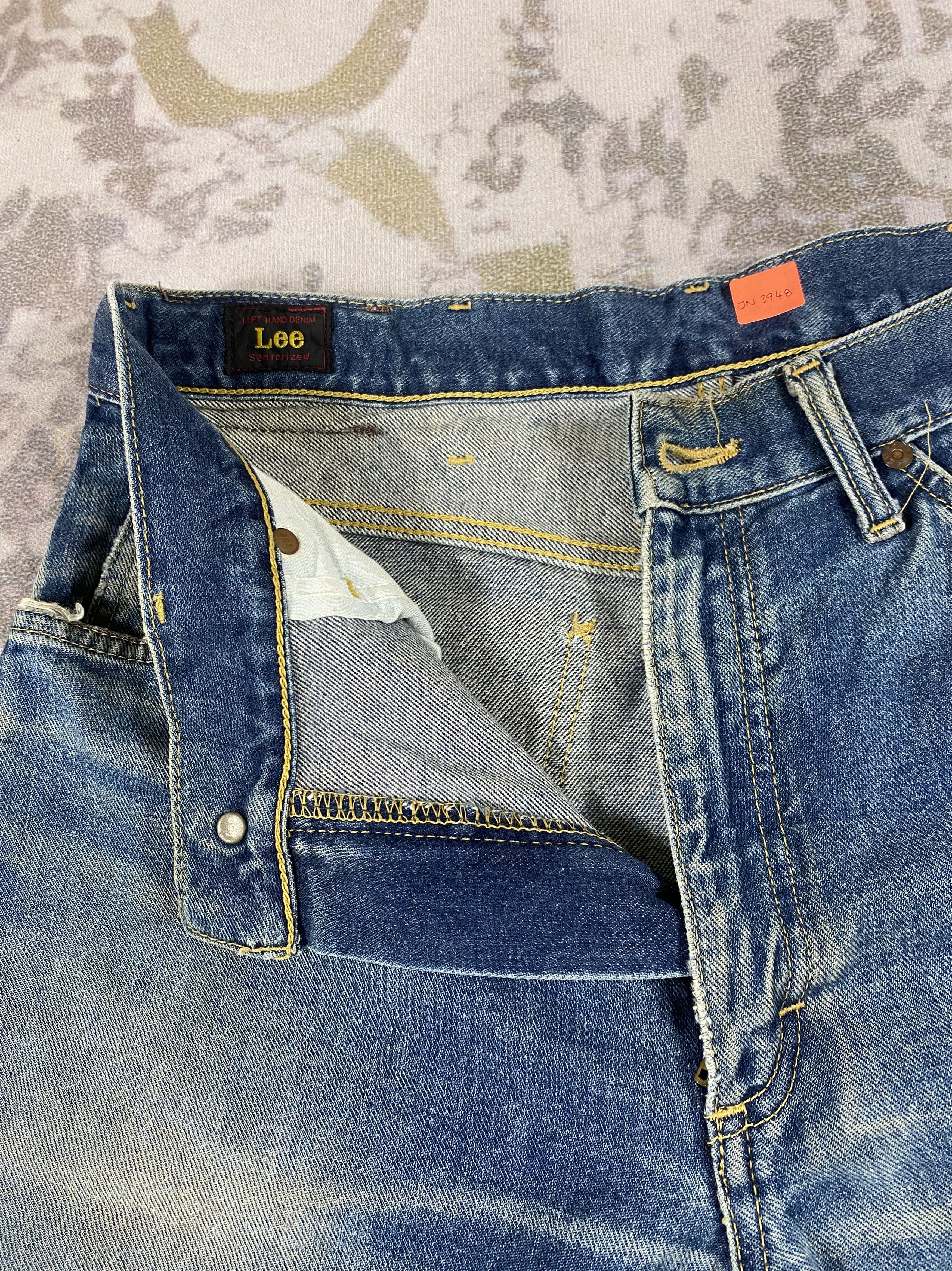 Vintage 31x32.5 Vintage 80s Lee Distressed Selvedge Redline-JN3948 Size US 31 - 6 Thumbnail