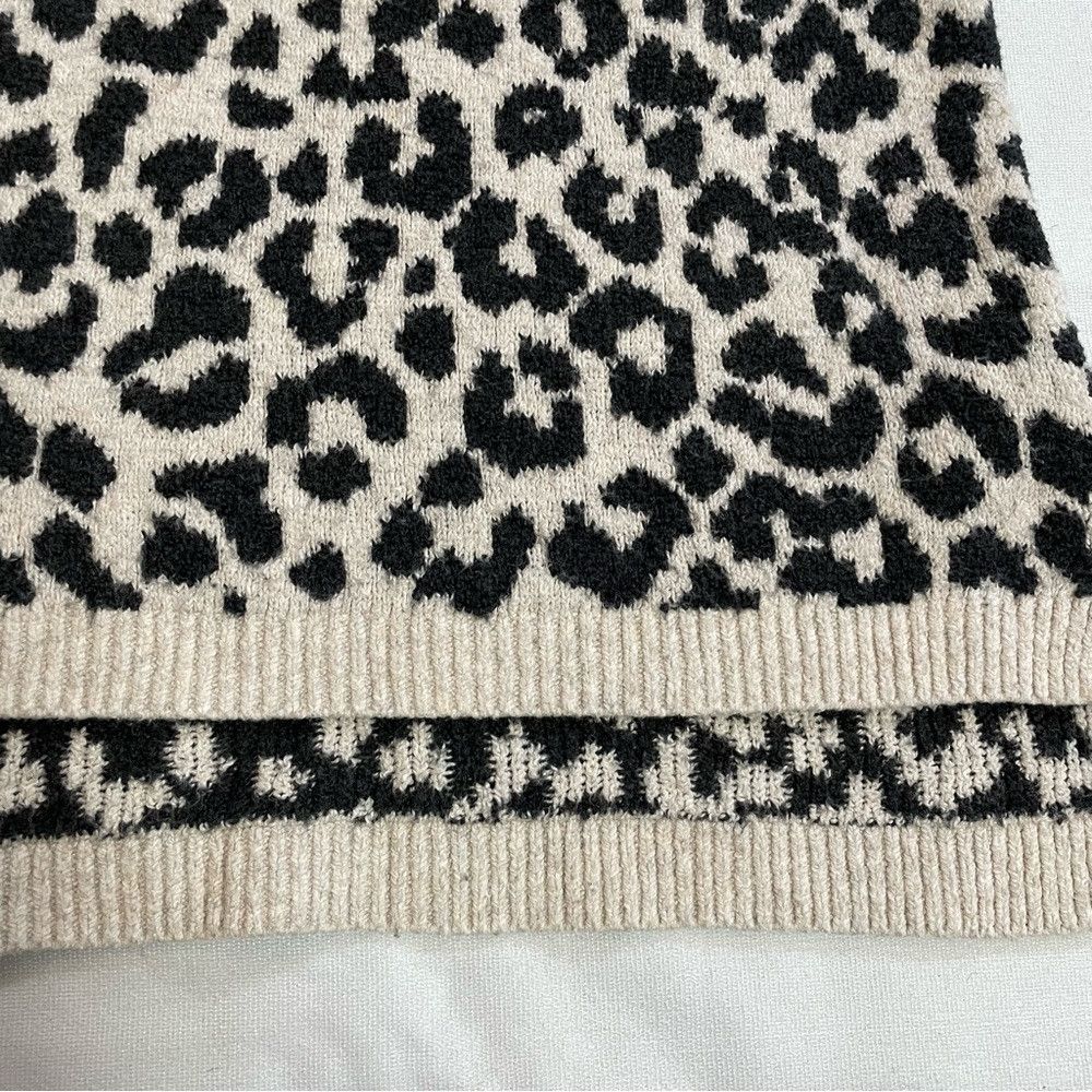 Other Yes Lola Leopard Print Cotton Blend Long Sleeve Cropped Swe Size XS / US 0-2 / IT 36-38 - 7 Thumbnail