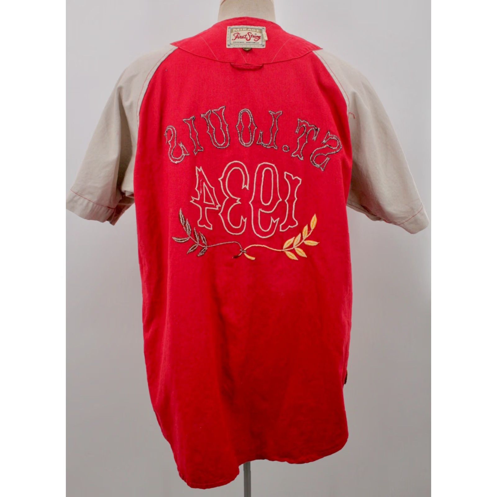 Vintage St Louis 1934 Cardinals Mirage First String Baseball Jersey Shirt XL Cooperstown Size US XL / EU 56 / 4 - 3 Thumbnail