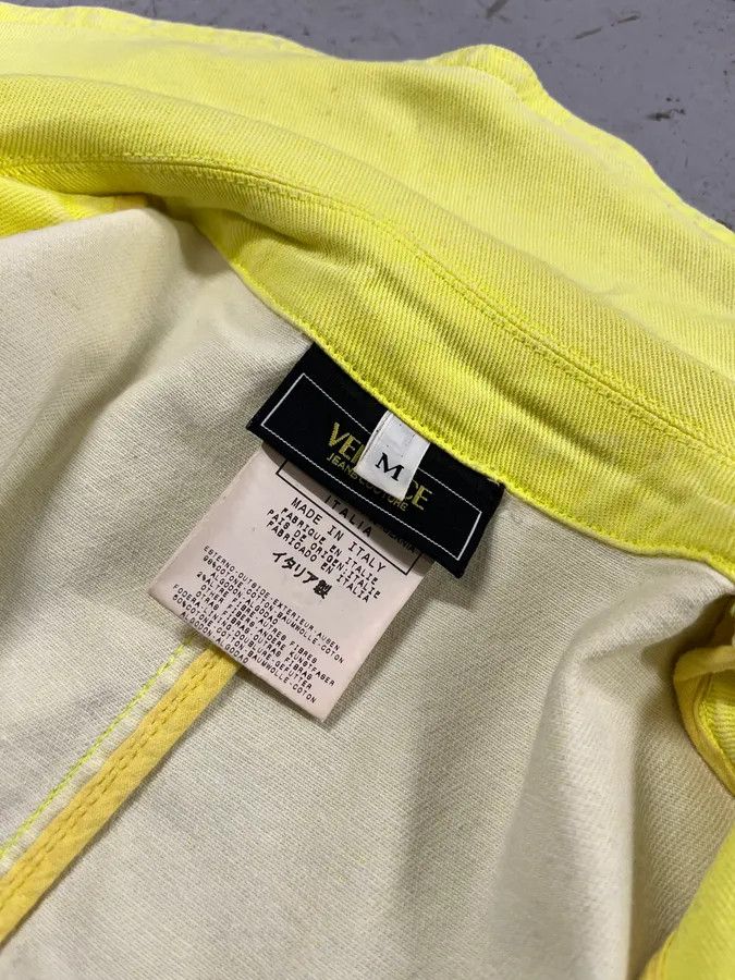 Versace Versace Provocative Yellow Asymmetric Zip Biker Jacket Size S / US 4 / IT 40 - 8 Thumbnail