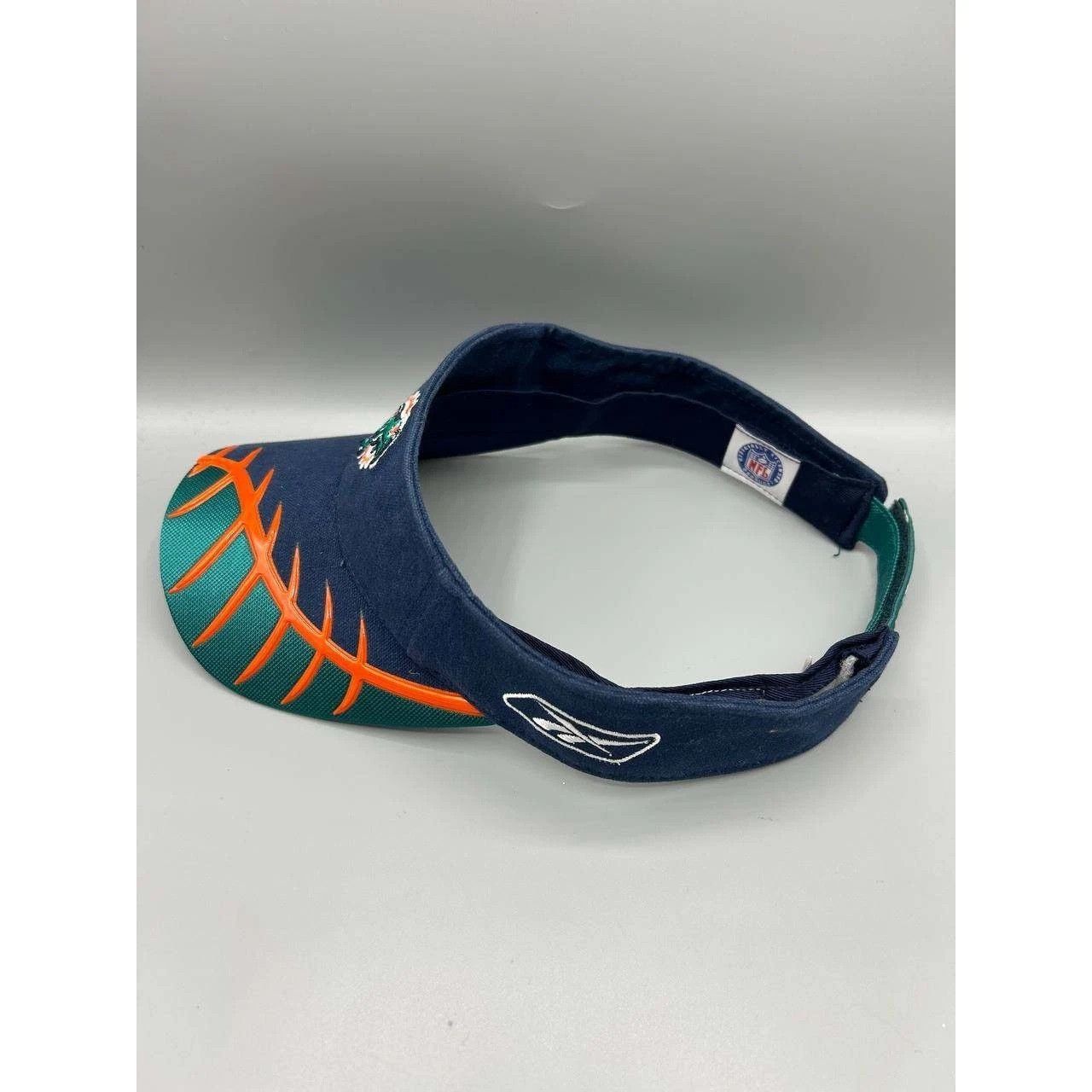 Reebok Miami Dolphins Visor Hat Men Blue NFL Strap Back Cap Cotton Size ONE SIZE - 6 Thumbnail