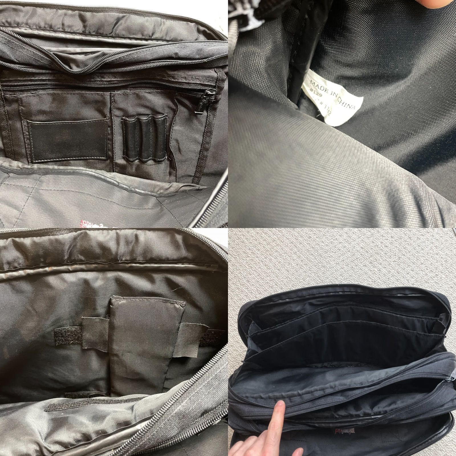Vintage Tech Organizer Laptop Bag - Black - Medium - Zip Pockets - Expandable - Business Travel Workwear - 18x12in - Mens - Polyester - Laptop Bag Size ONE SIZE - 8 Thumbnail