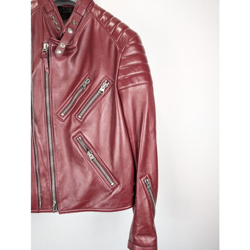 Tom Ford o1rshd1 Leather Jacket in Burgandy Size US L / EU 52-54 / 3 - 4 Thumbnail
