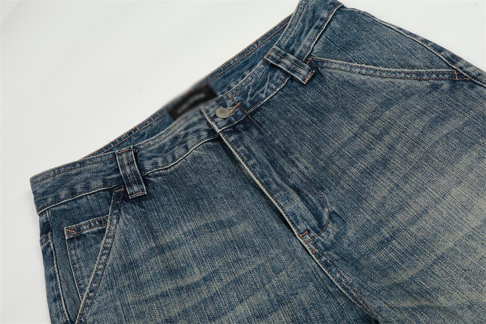 Vintage Men's loose distressed straight vintage washed jeans Size US 32 / EU 48 - 3 Thumbnail