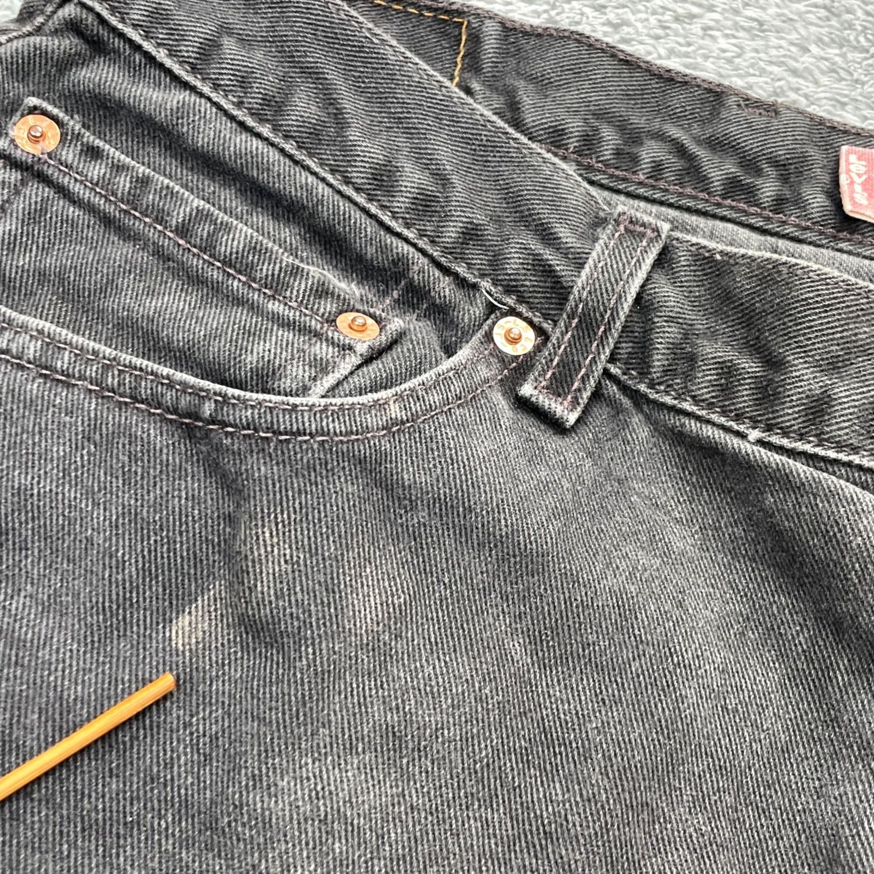 Levi's Levis 550 Jeans Mens 40x31 Black Relaxed Straight Denim Cotton Mid Rise Size US 40 / EU 56 - 6 Thumbnail