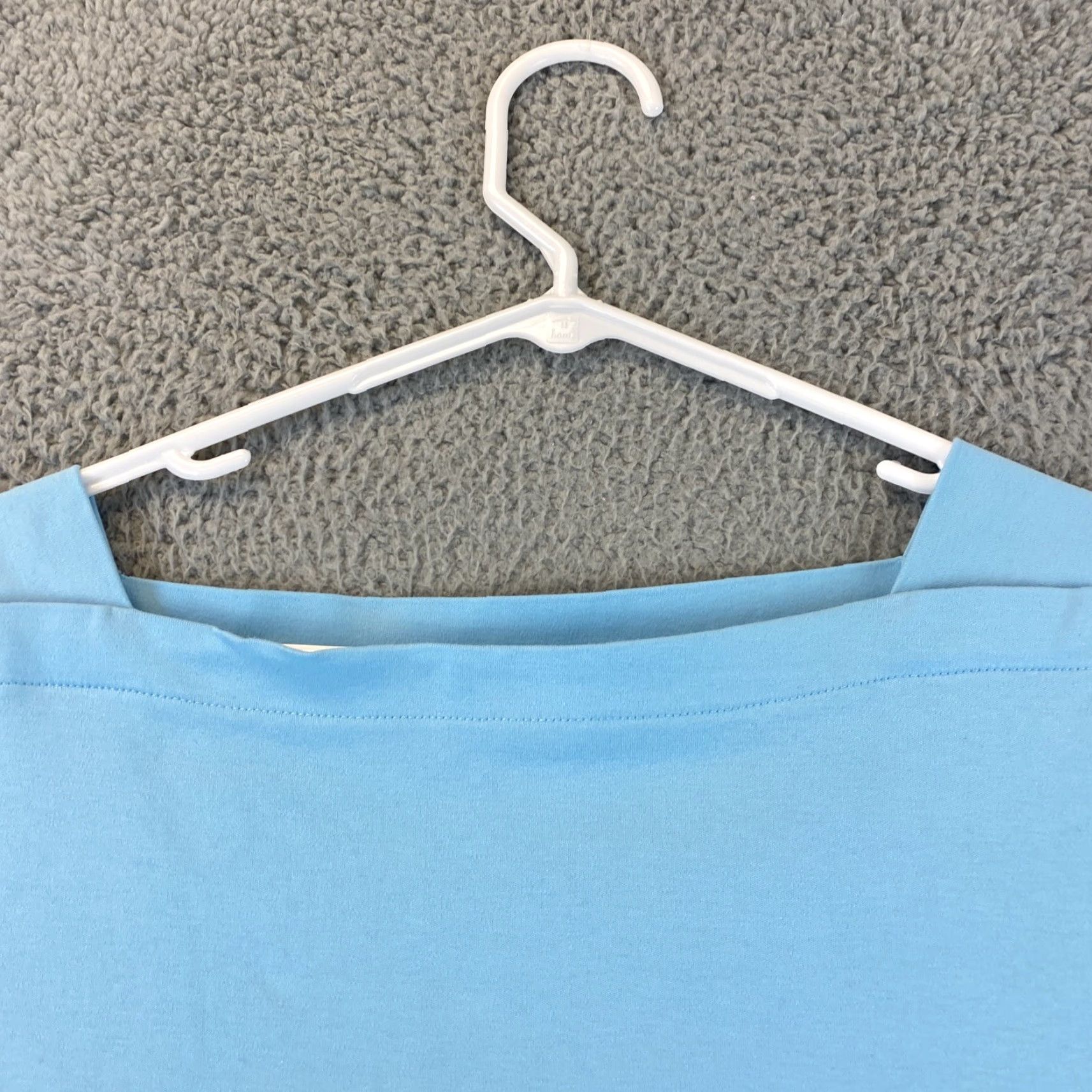 Vintage L.L.Bean T-Shirt Womens M Reg Blue Cotton Square Neck Pullover 63-30 Size M / US 6-8 / IT 42-44 - 4 Thumbnail