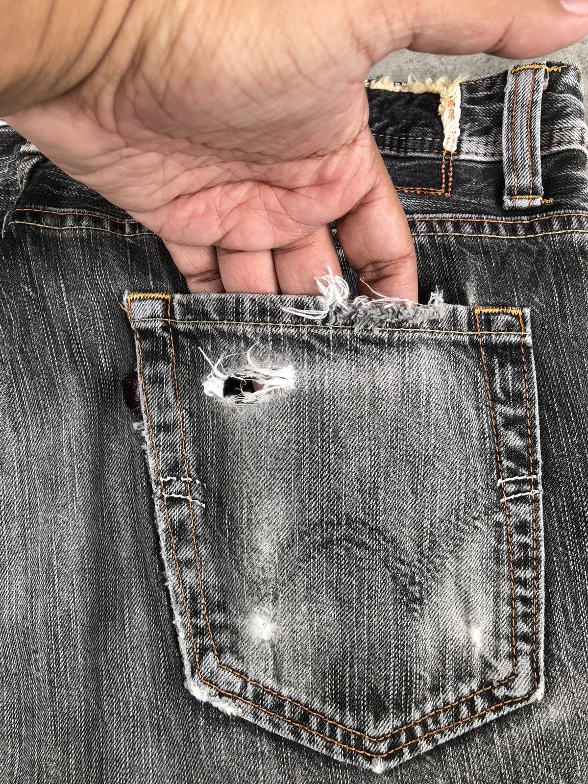 Edwin Japanese Edwin 511 RV Flared Jeans Distressed Broken Jeans Size US 34 / EU 50 - 13 Thumbnail