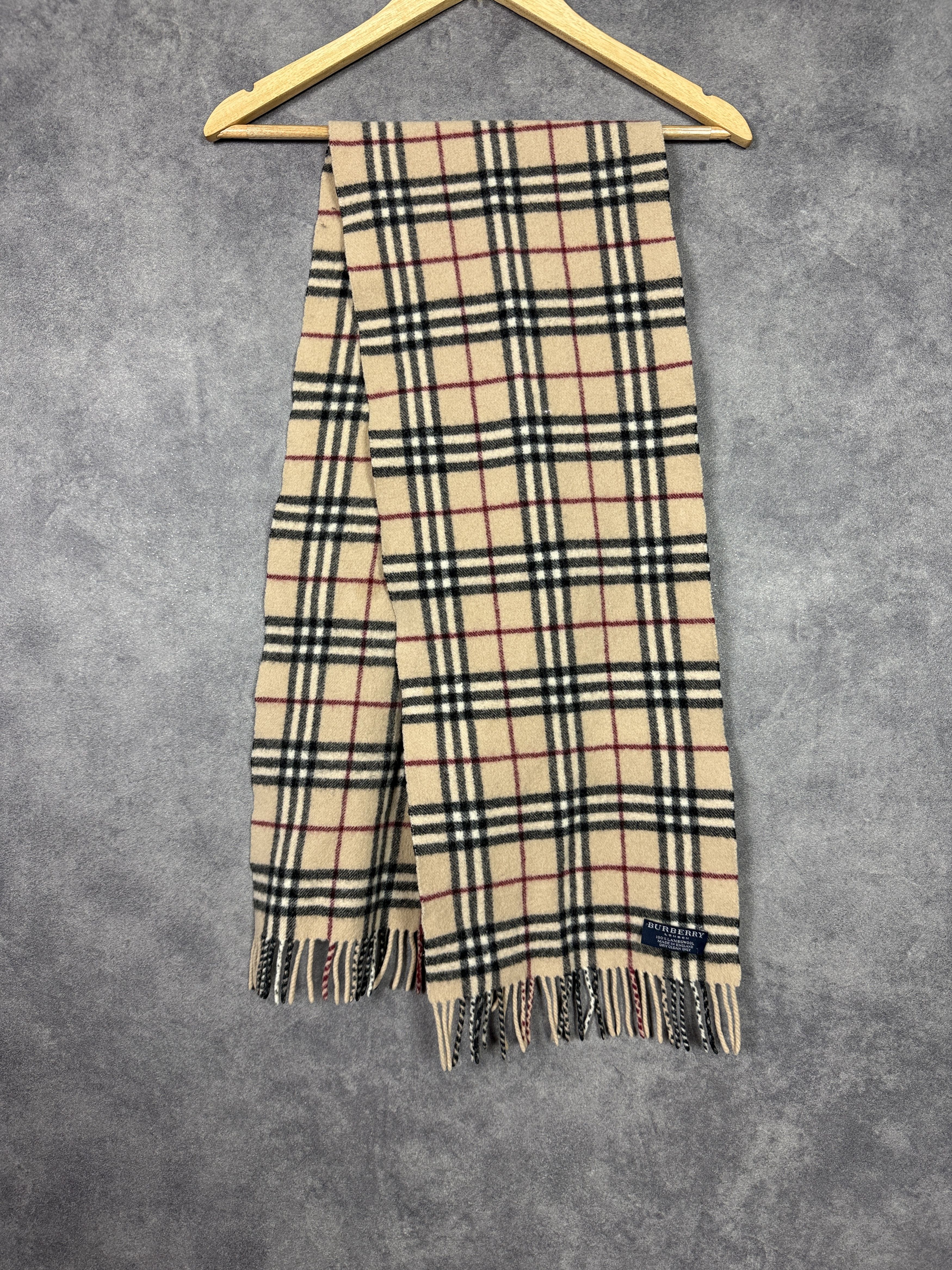 Burberry Burberry wool scarf Nova Check classic beige plaid Size ONE SIZE - 1 Thumbnail