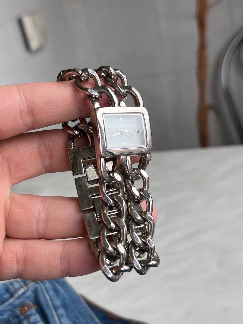 Japanese Brand × Vintage Vintage Japanese style Chain Metal futuristic Watch Bracelet Size ONE SIZE - 4 Thumbnail
