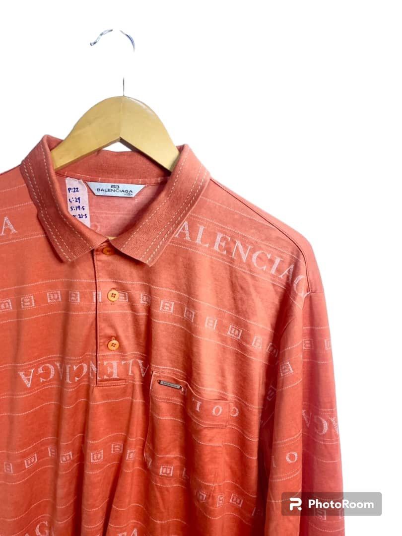 Balenciaga × Vintage Vintage 90s Polo Long Shirt Balenciaga Size US L / EU 52-54 / 3 - 4 Thumbnail
