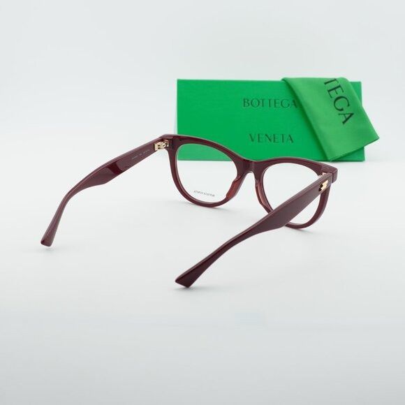 Bottega Veneta Bottega Veneta BV1064O 004 Eyeglasses Burgundy 52mm Cat Eye Size ONE SIZE - 12 Thumbnail