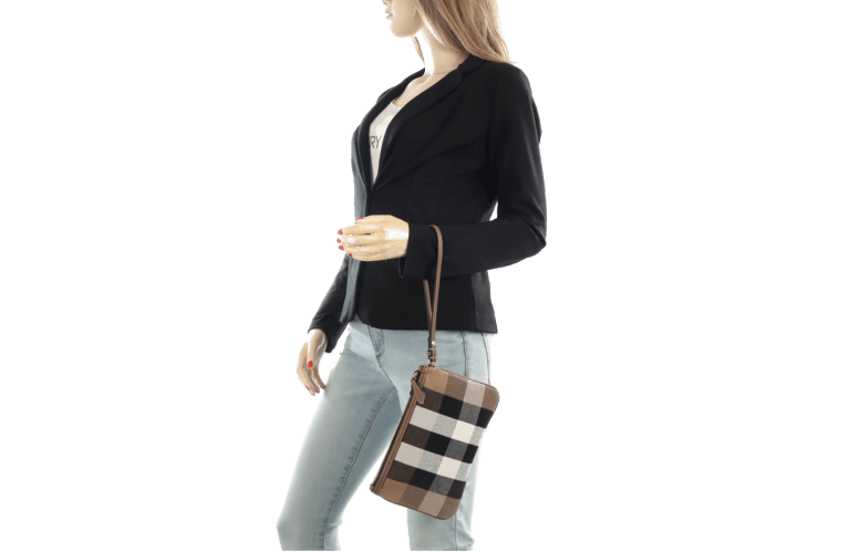 Burberry o1w1db10226 Size: OS / House Check Peyton Wristlet Pouch Size ONE SIZE - 5 Thumbnail