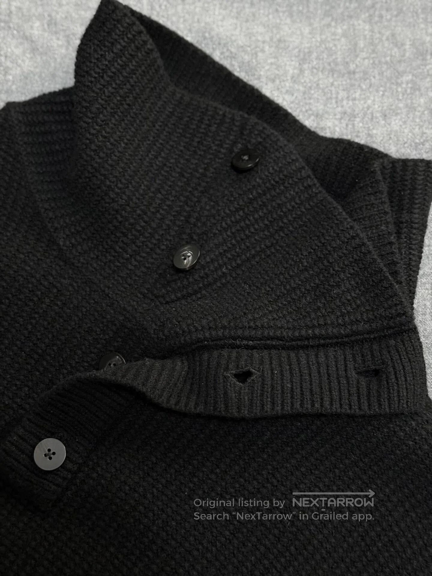 Japanese Brand Black High Neck Wool Sweater. Size US L / EU 52-54 / 3 - 4 Thumbnail