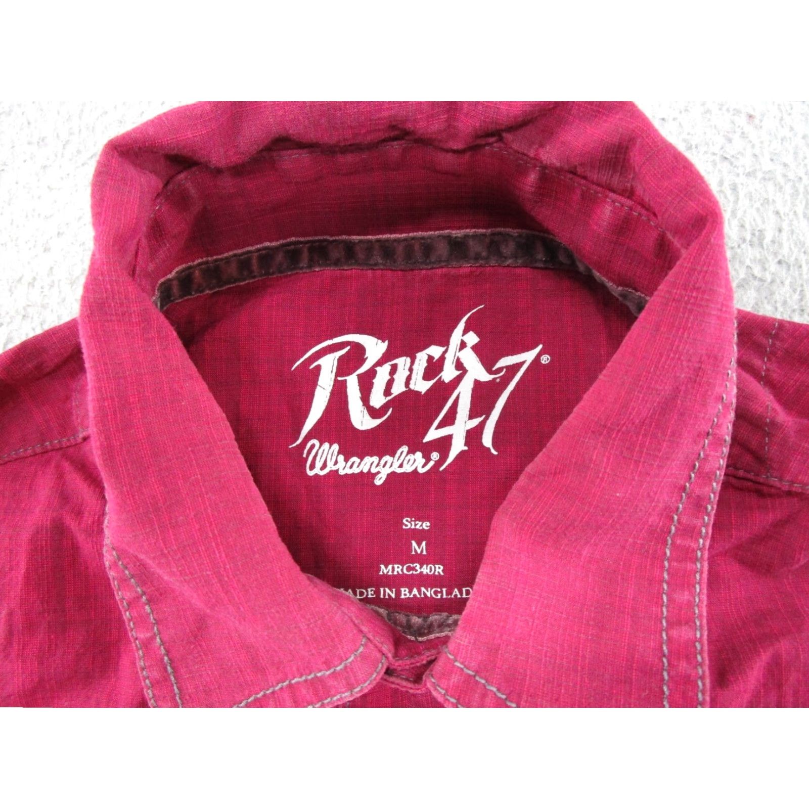 Wrangler VINTAGE Wrangler Rock 47 Men’s Pearl Snap Shirt Size M Red Western Cowboy Rodeo READ Size US M / EU 48-50 / 2 - 2 Thumbnail