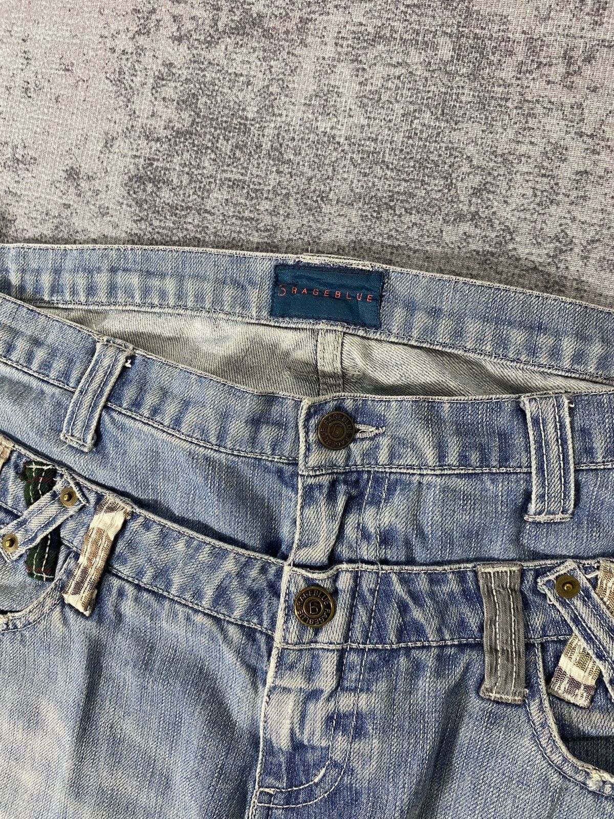 Japanese Brand double waist jeans japanese brand rageblue ifsx lgb Size US 34 / EU 50 - 5 Thumbnail