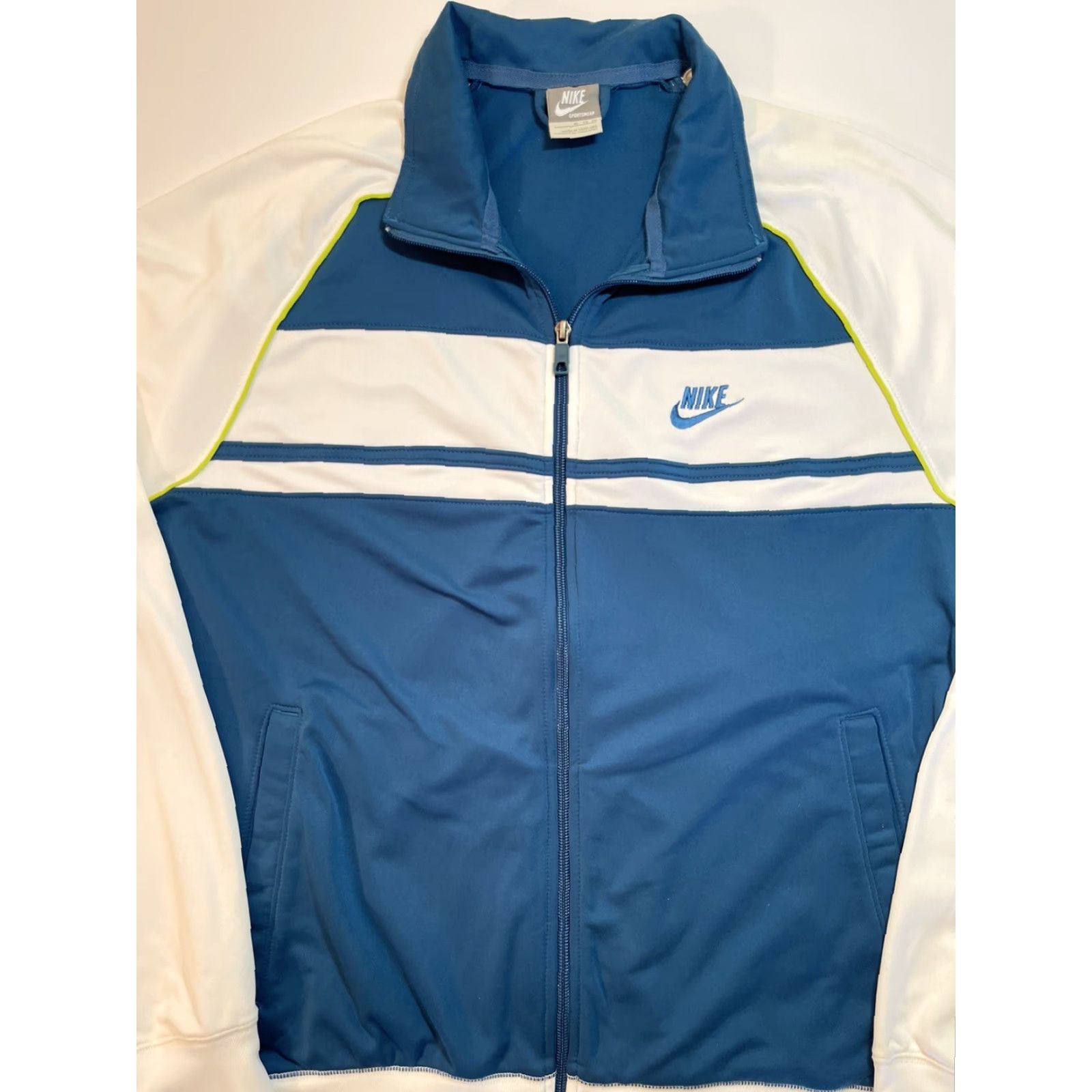 Nike Vintage Nike Mens Windbreaker Track Jacket Full Zip Nylon Athletic Lined Sz XL Size US XL / EU 56 / 4 - 2 Thumbnail