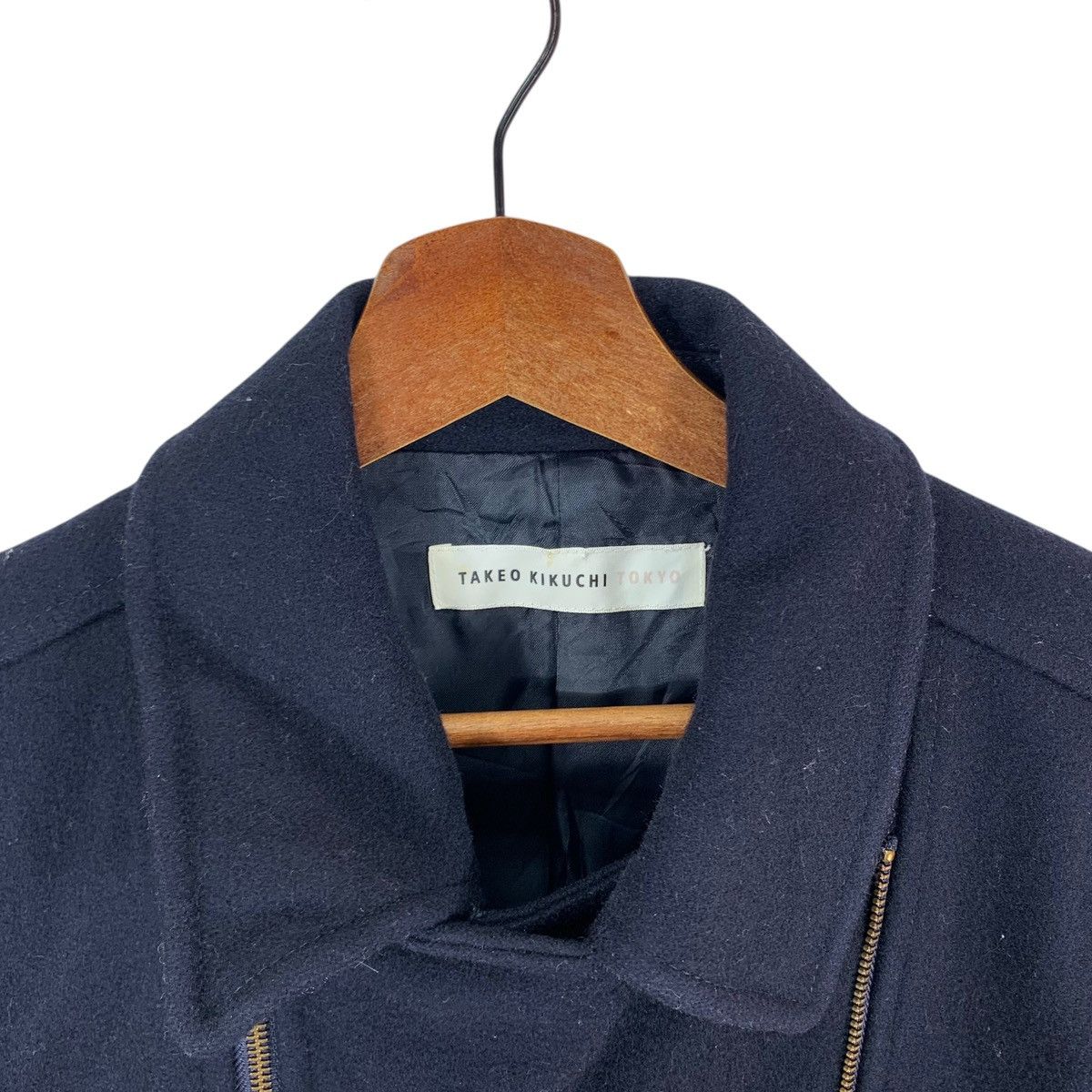 Japanese Brand × Takeo Kikuchi VINTAGE TAKEO KIKUCHI ASYMMETRICAL WOOL JACKET Size US M / EU 48-50 / 2 - 5 Thumbnail