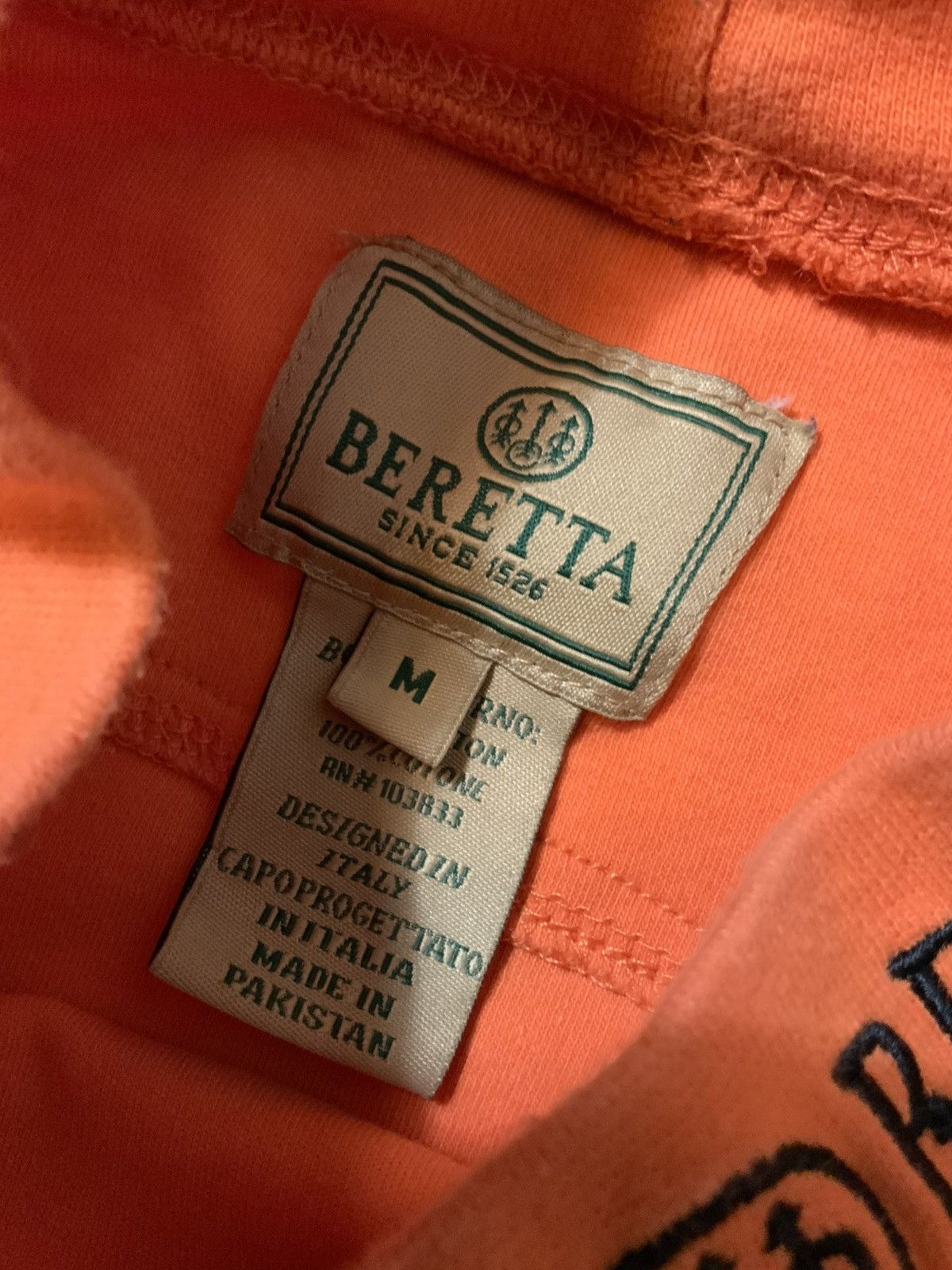 Beretta Beretta Italian Firearms Guns Weapons Orange Mock Neck Shirt Size US M / EU 48-50 / 2 - 9 Thumbnail