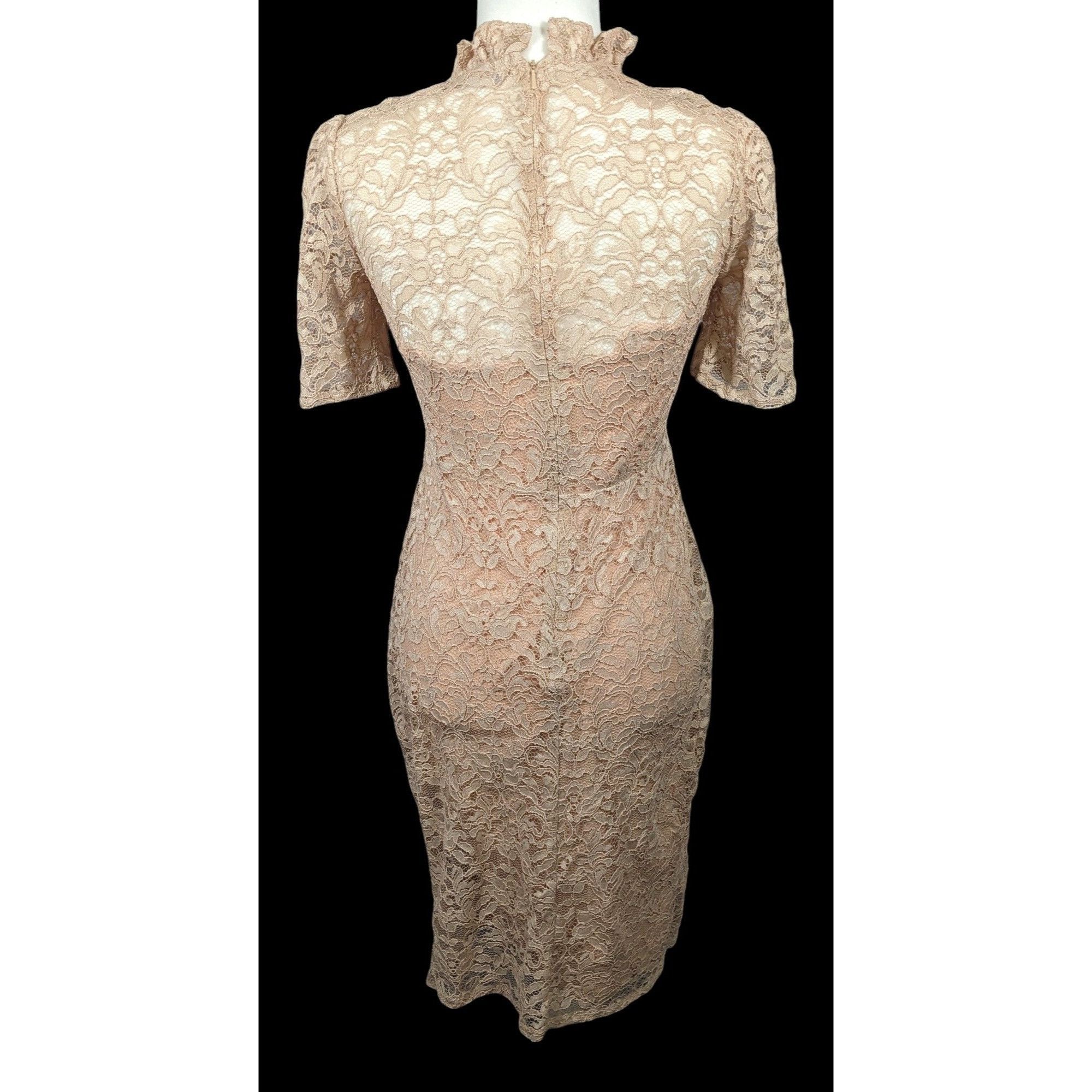 Other Hope And Ivy Cream Floral Lace Keyhole Dress Size 6 Size M / US 6-8 / IT 42-44 - 2 Thumbnail