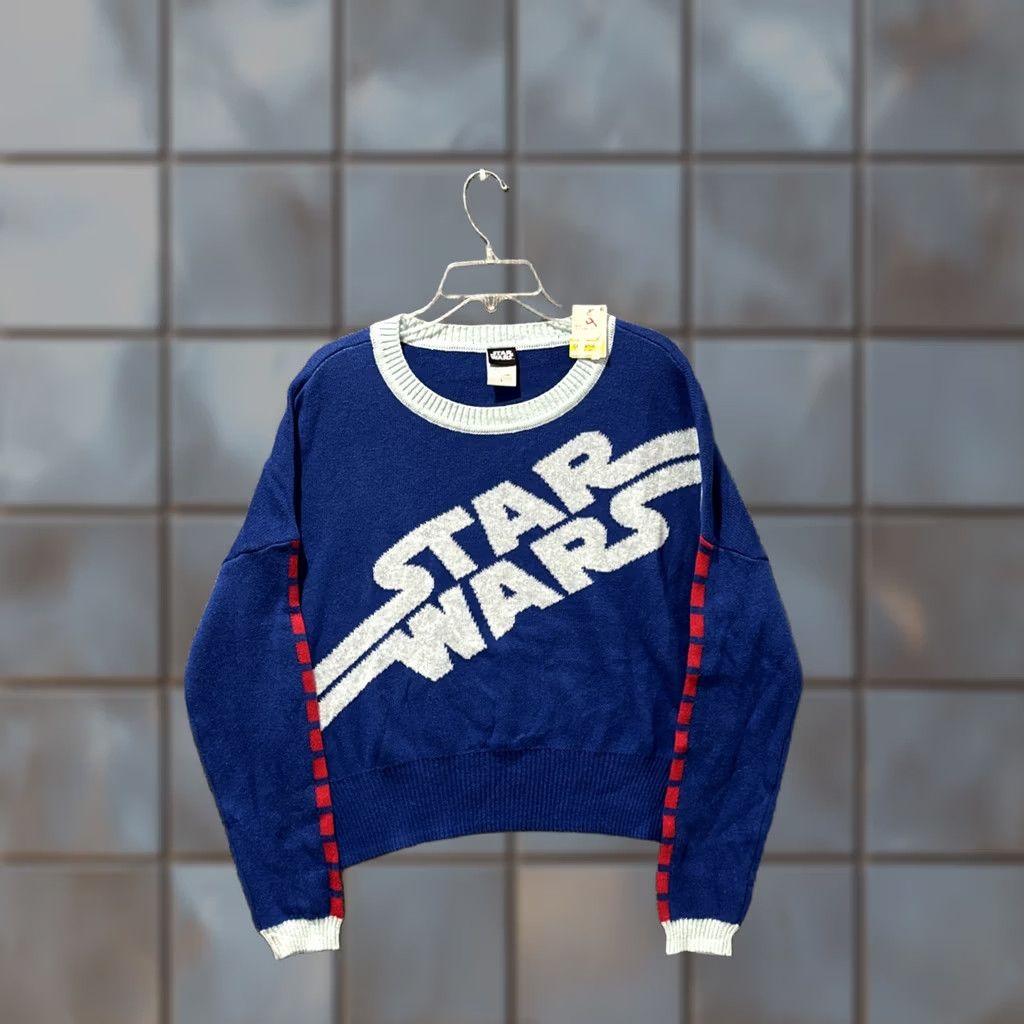 Star Wars Vintage Style Star Wars Sweater Size L Blue Knit Pullover Crewneck BNWT Women’s Size L / US 10 / IT 46 - 1 Thumbnail