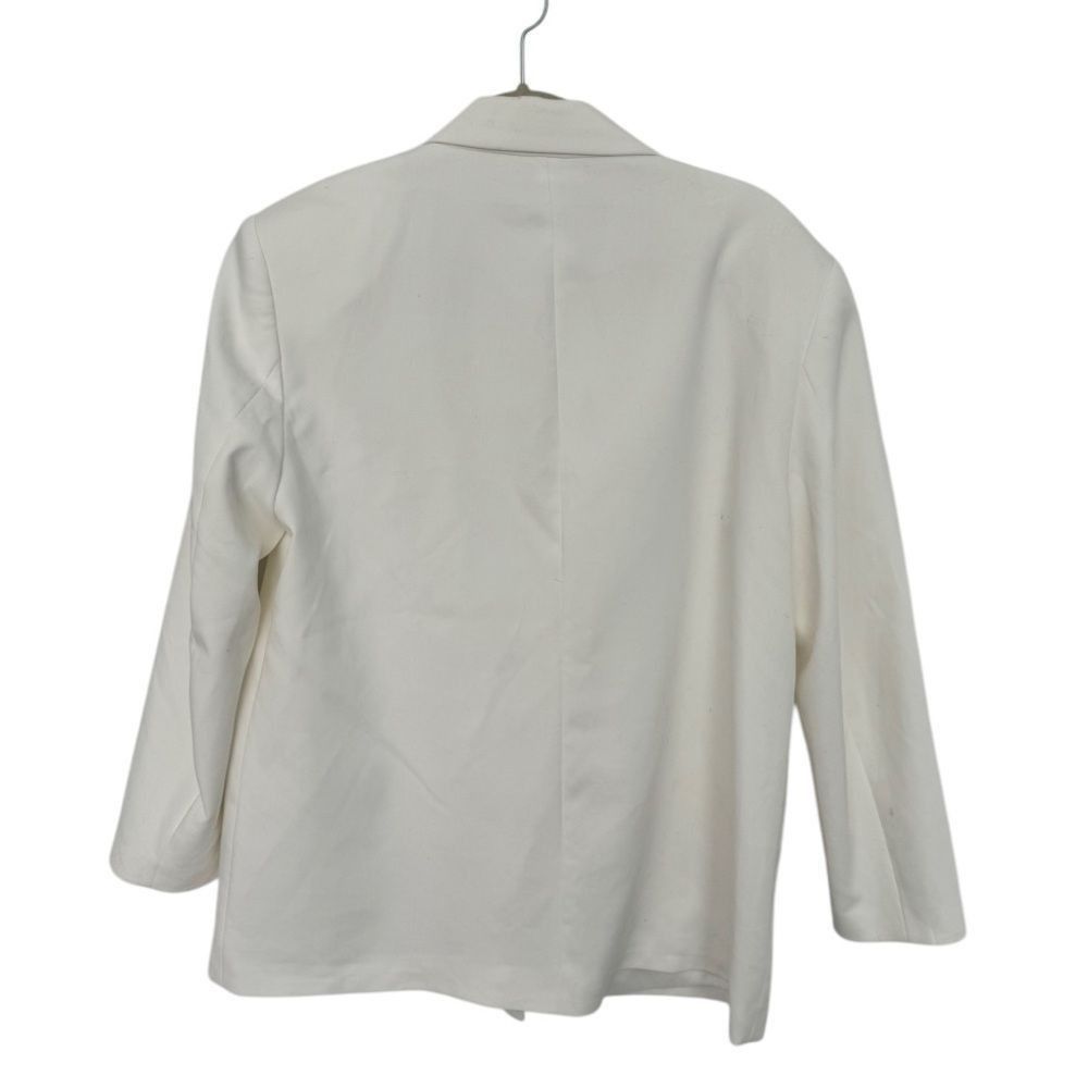 Zara Zara SZ XL White Blazer jacket Size XL / US 12-14 / IT 48-50 - 3 Thumbnail