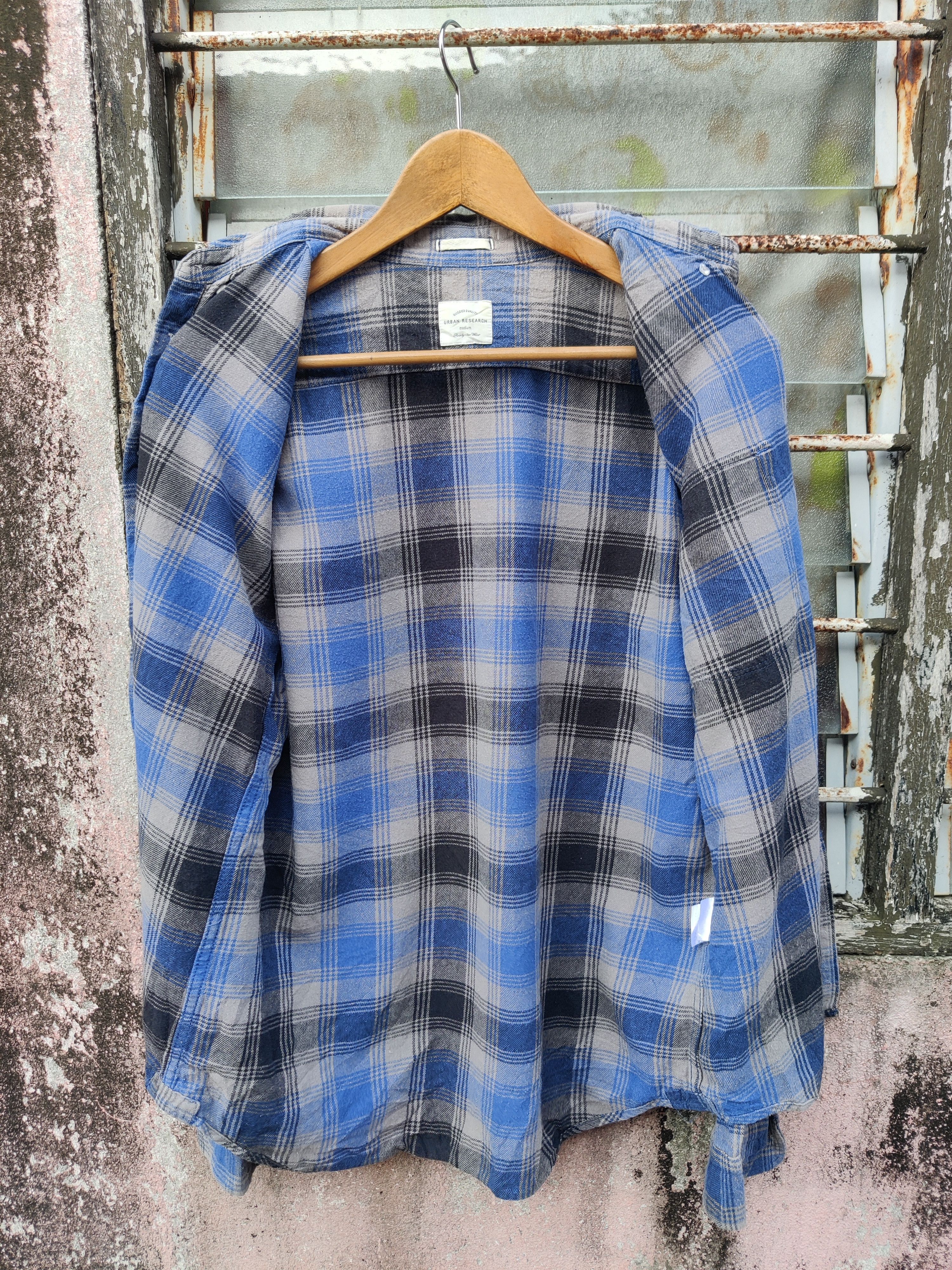 Vintage Vintage Urban Research Checkers Flannel Shirt Size US M / EU 48-50 / 2 - 6 Thumbnail