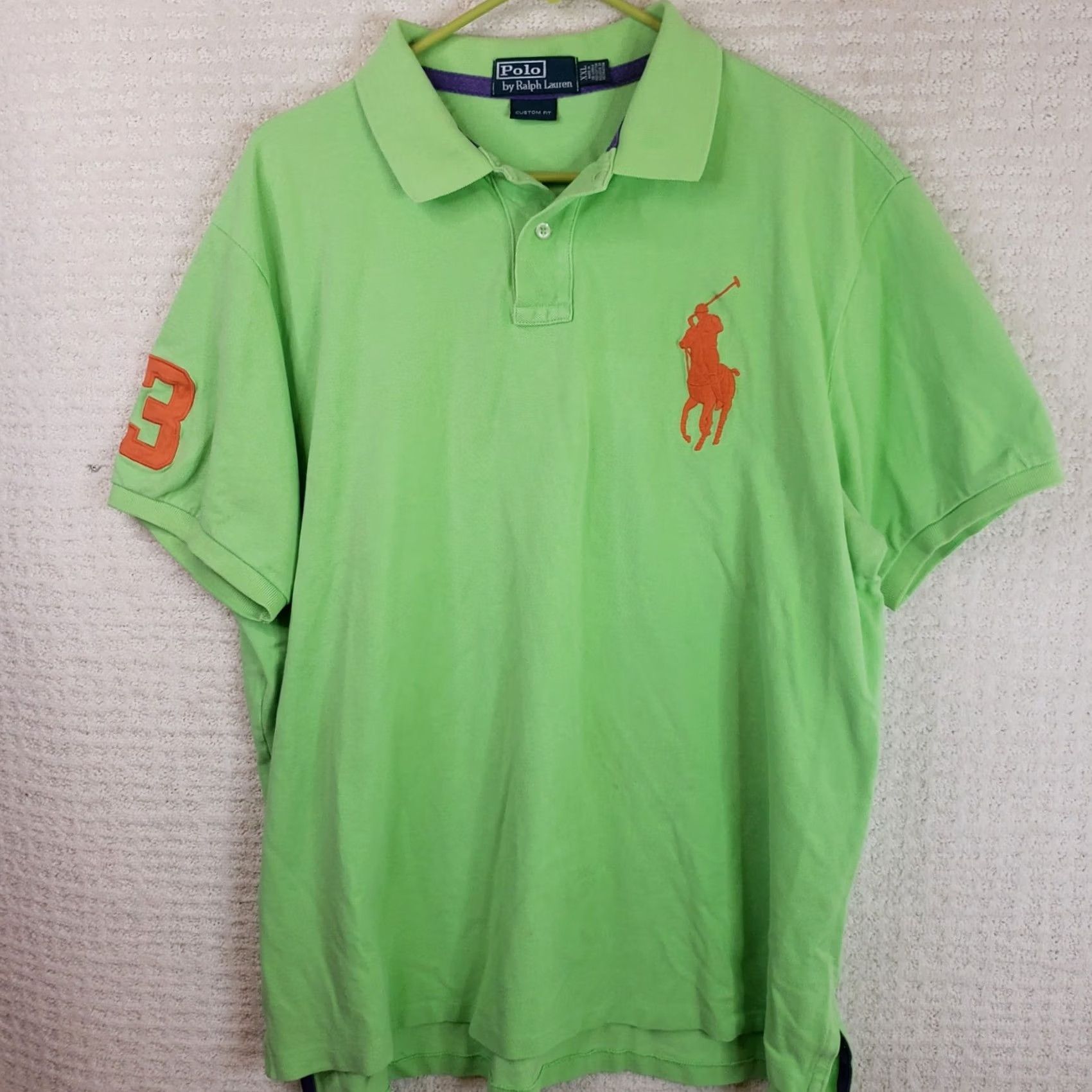 Polo Ralph Lauren Polo Ralph Lauren Big Pony Polo Shirt 2XL Green Regular Fit Short Sleeve Mens Size US XXL / EU 58 / 5 - 2 Thumbnail