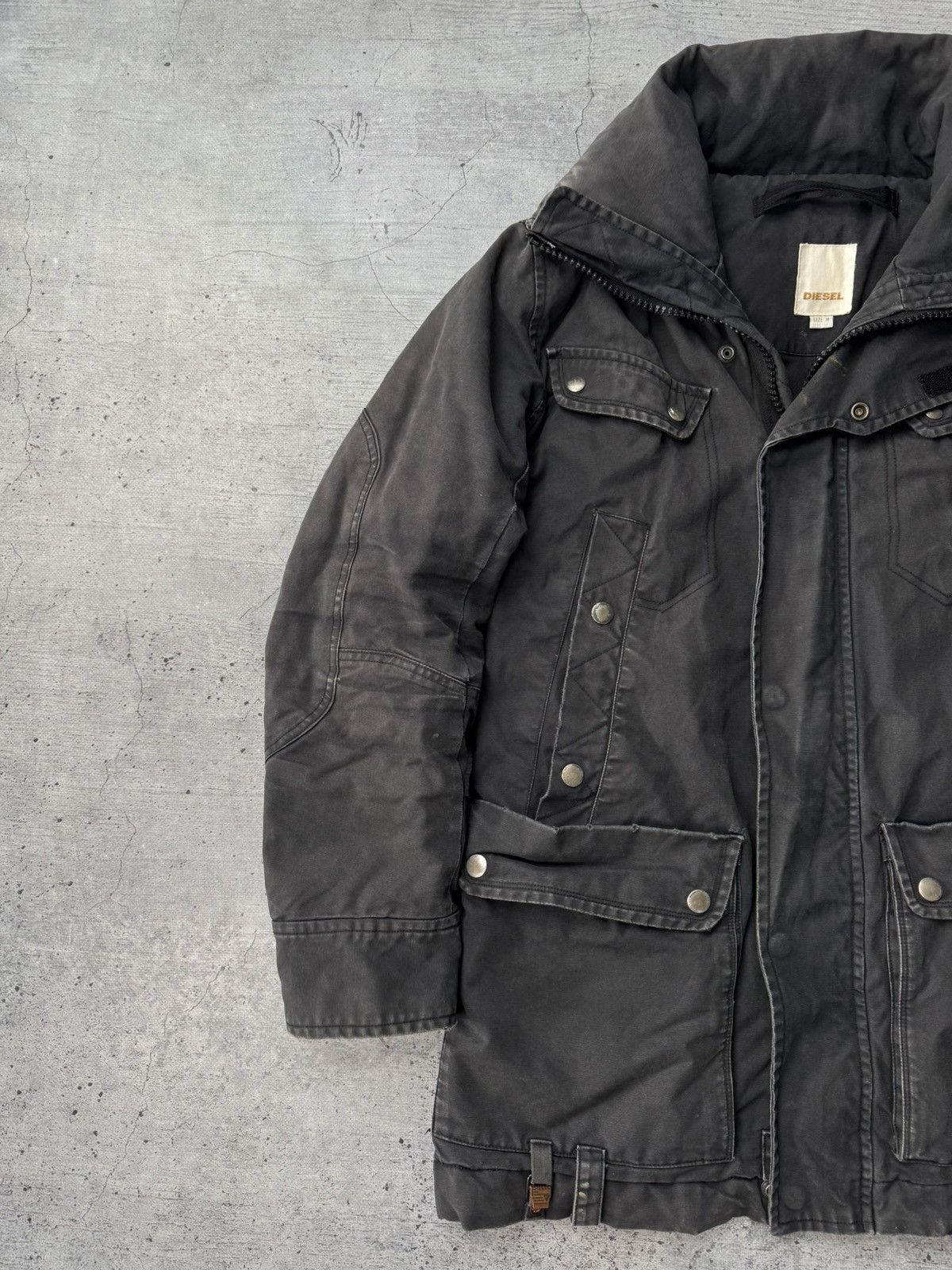 Diesel Vtg Diesel Distressed Multi Pocket Y2K Jacket Japanese style Size US M / EU 48-50 / 2 - 5 Thumbnail