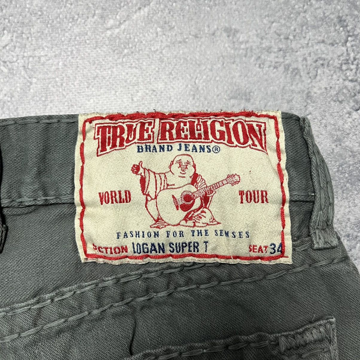 True Religion Vintage True Religion USA Logan Super T Grey Denim Jeans Y2K Size US 33 - 17 Thumbnail