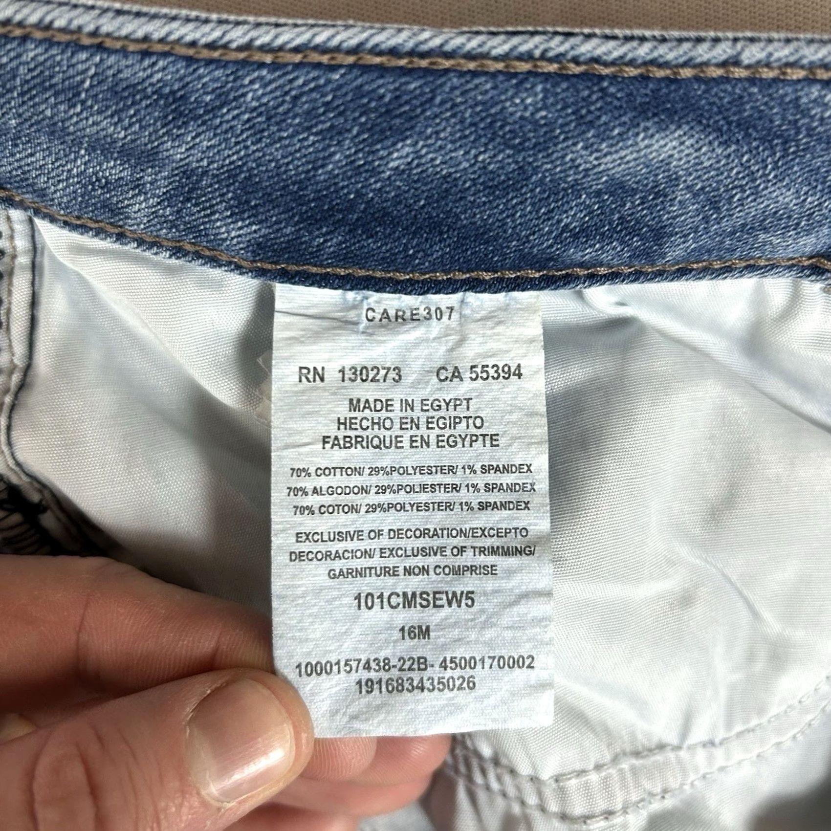 Lee Lee Regular Fit Jeans Womens 16M 5-Pocket Denim Blue Straight Mid Rise 31in Inseam Size 38" / US 16 / IT 52 - 6 Thumbnail