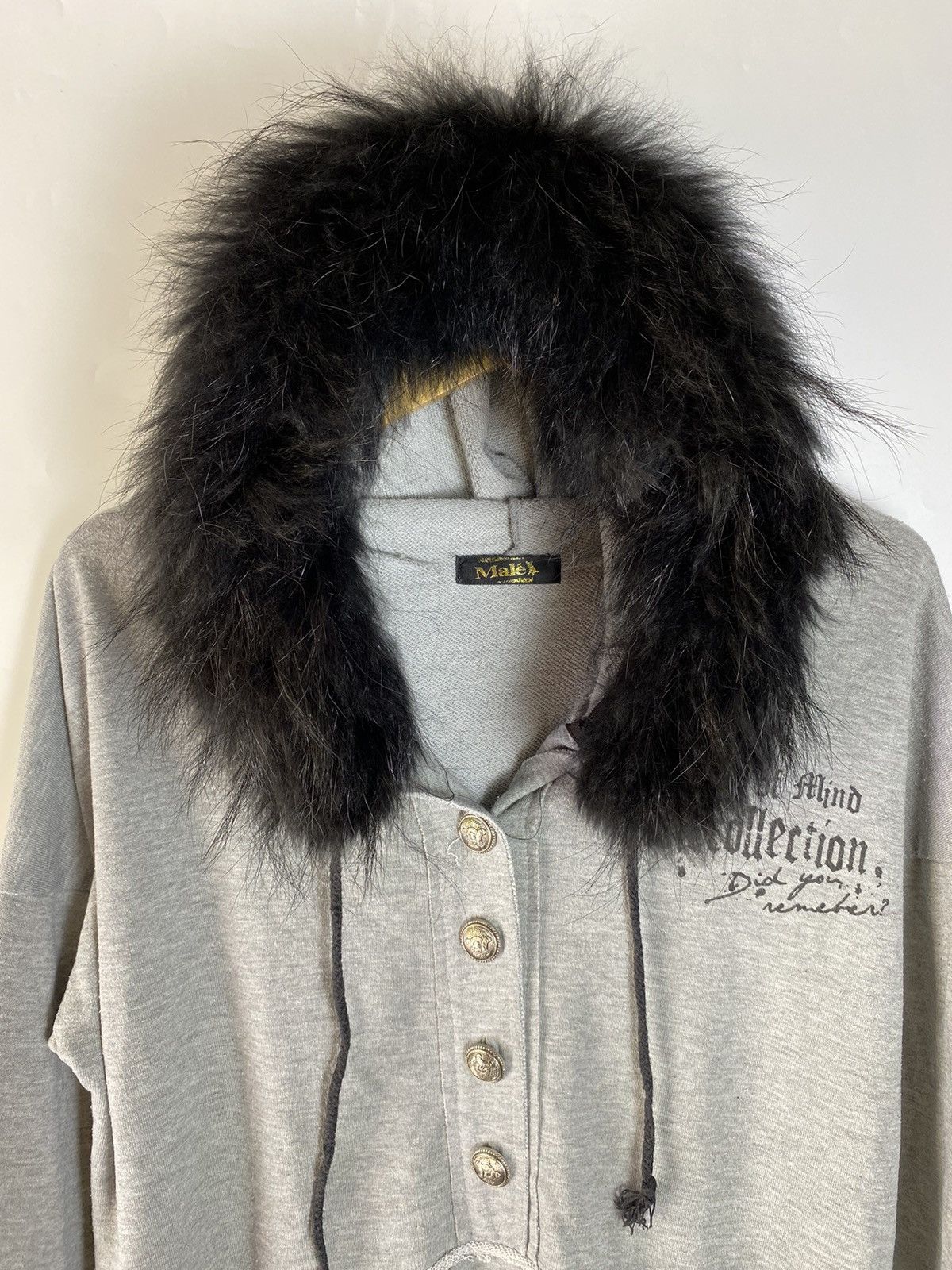 14th Addiction × If Six Was Nine × Le Grande Bleu (L.G.B.) Fur hoodie japanese brand poem skull male Size US L / EU 52-54 / 3 - 8 Thumbnail