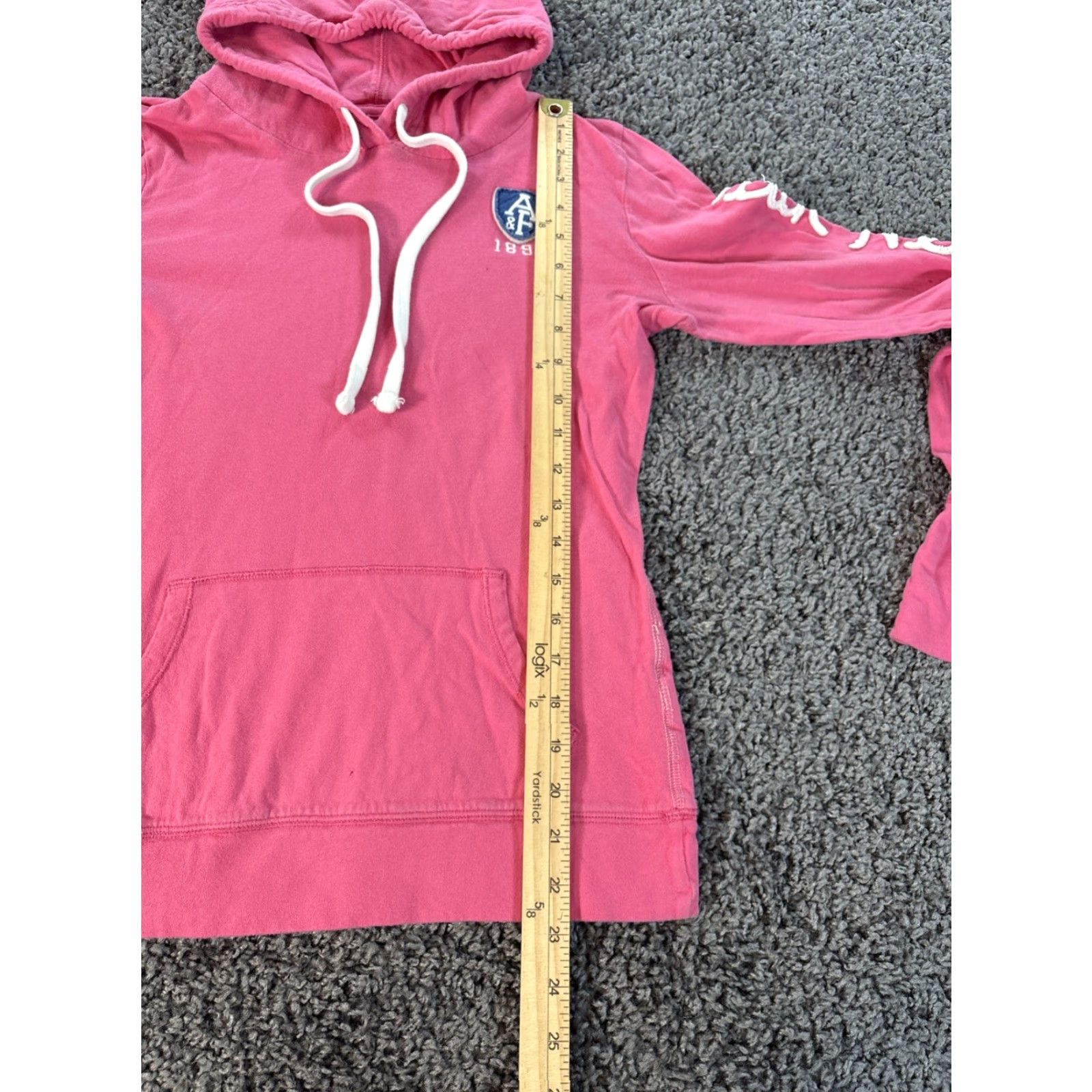 Abercrombie & Fitch VINTAGE Abercrombie & Fitch Hoodie Womens L Pullover Pink Y2K Logo Activewear Pullover Hoodie Womens L Pink Abercrombie & Fitch Size L / US 10 / IT 46 - 2 Thumbnail