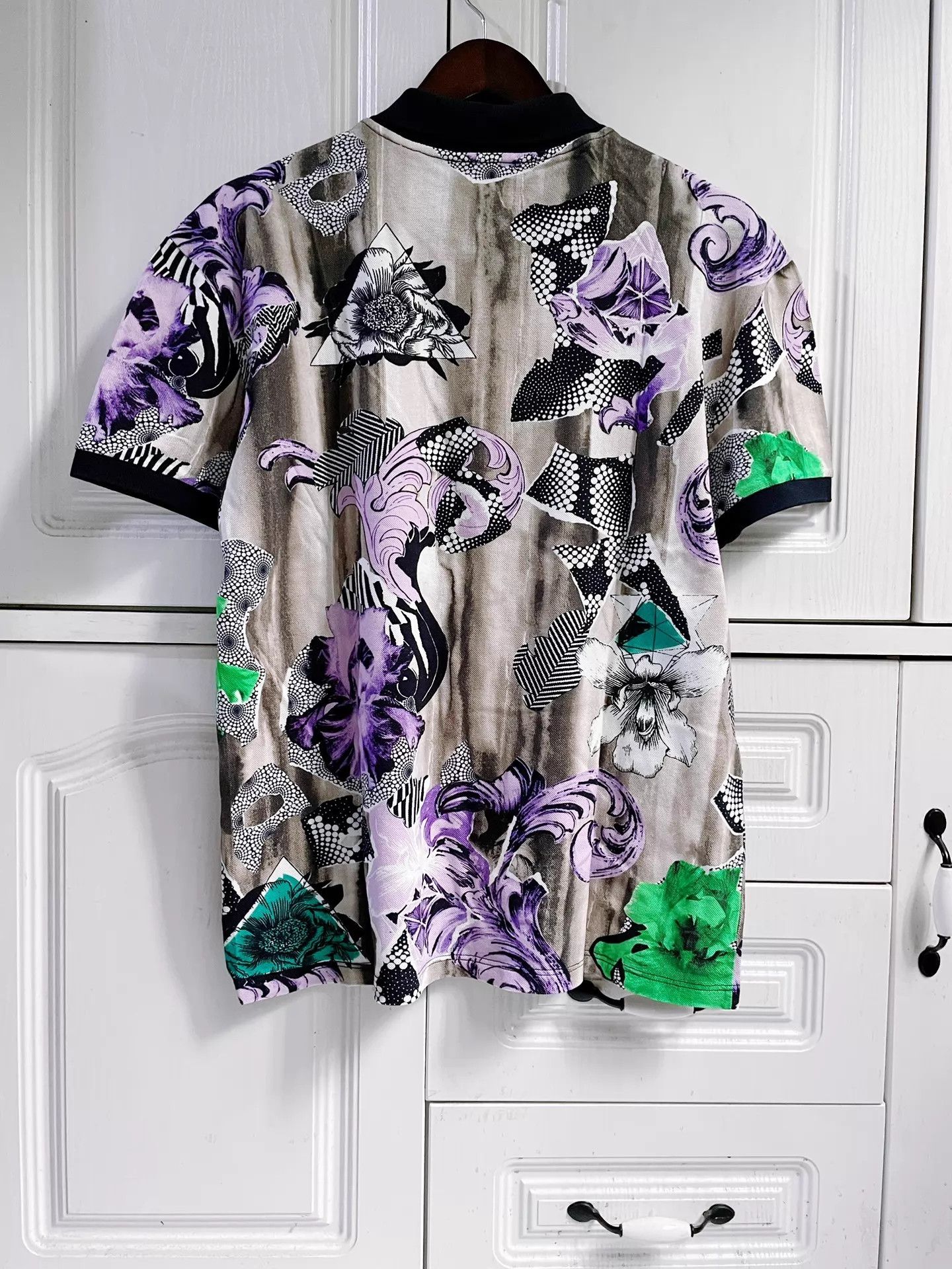 Versace Versace Floral Runway Limited 2XL Polo Shirt Size US XXL / EU 58 / 5 - 2 Thumbnail