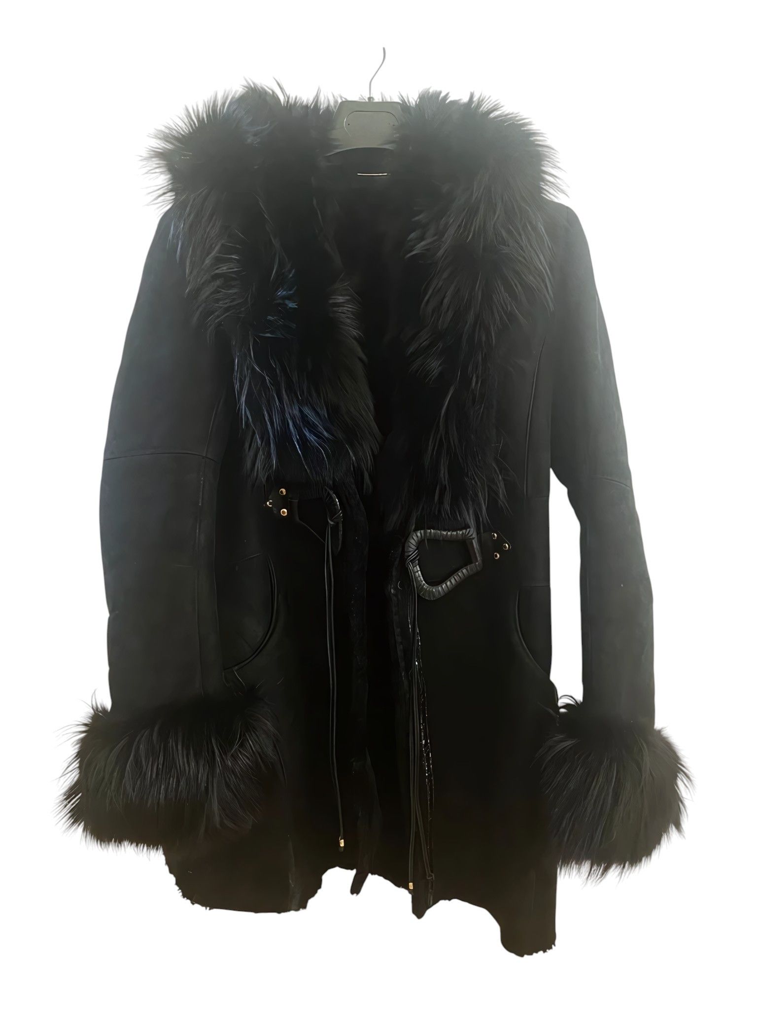 Roberto Cavalli SHEARLING LEATHER COAT Size M / US 6-8 / IT 42-44 - 2 Thumbnail