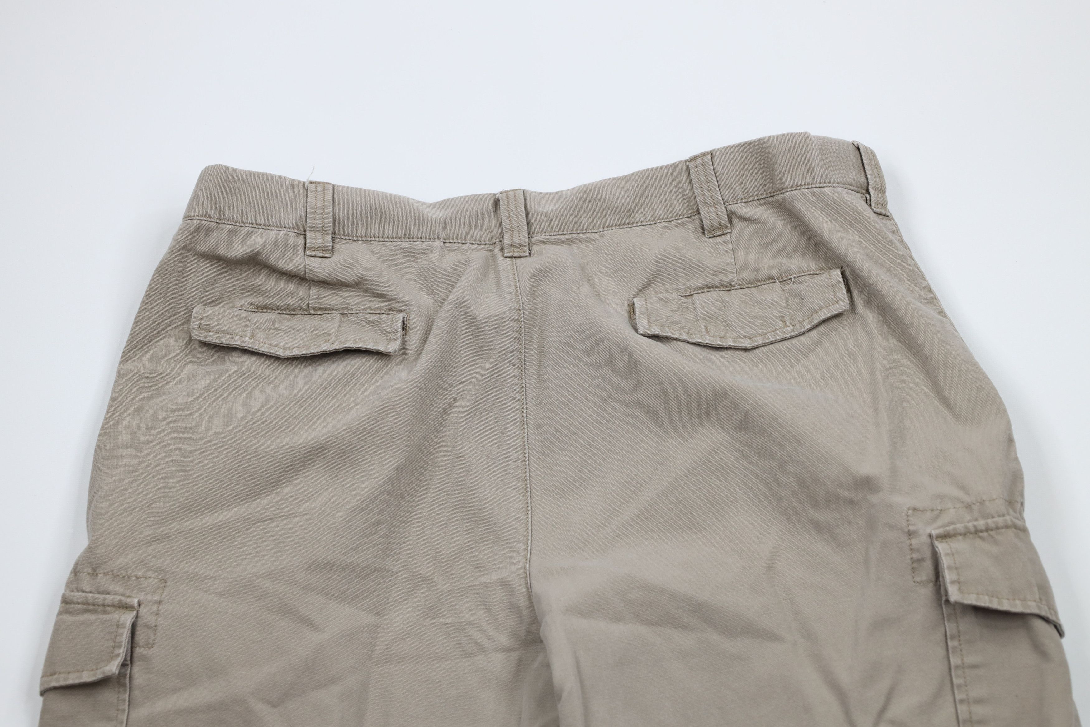 Vintage Vintage 90s Y2K Streetwear Canvas Wide Leg Cargo Pants Beige Size US 40 / EU 56 - 10 Thumbnail