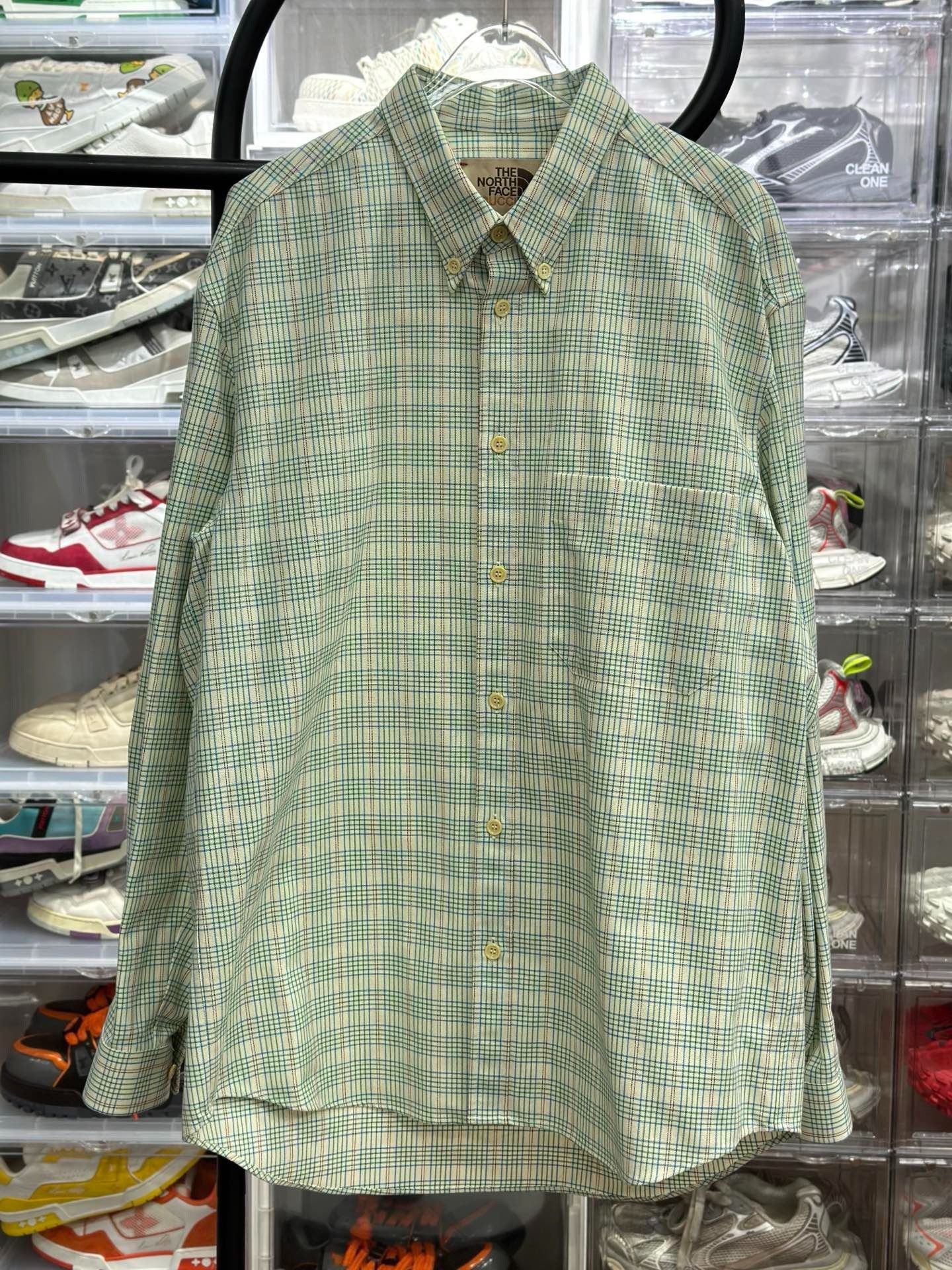 Gucci Gucci Collab Plaid Green Shirt 2XL Men Size US XS / EU 42 / 0 - 1 Thumbnail