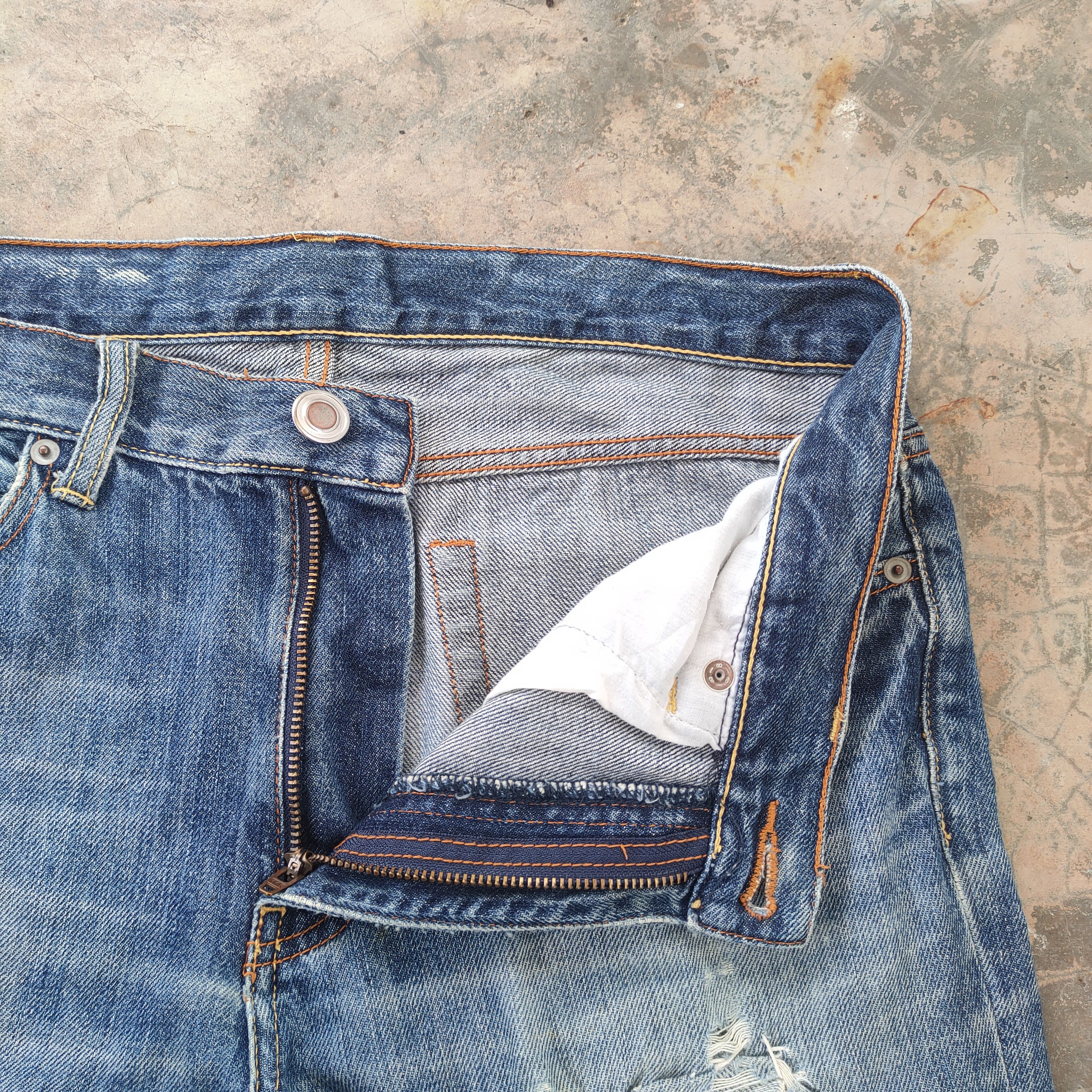 Japanese Brand W33 VINTAGE NC12-322 RIPPED DISTRESSED JEANS DENIM PANTS Size US 33 - 7 Thumbnail