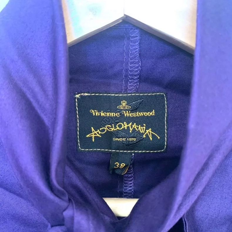 Vivienne Westwood Vivienne Westwood Purple ribbon ruffled collar waist top s Size S / US 4 / IT 40 - 4 Thumbnail