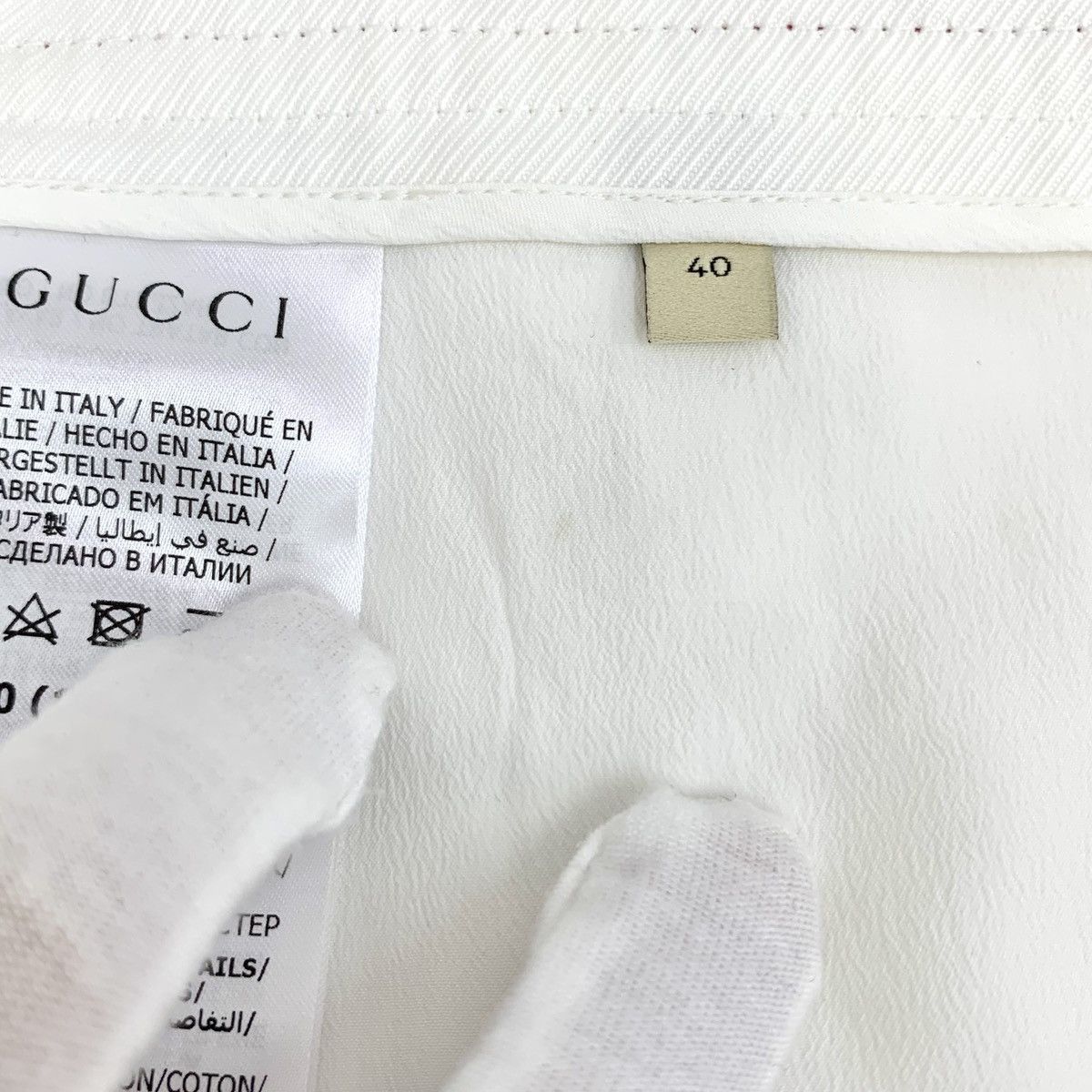 Gucci Gucci 23 collection White Cotton Casual Denim Halter Skirt Size 27" / US 4 / IT 40 - 5 Thumbnail