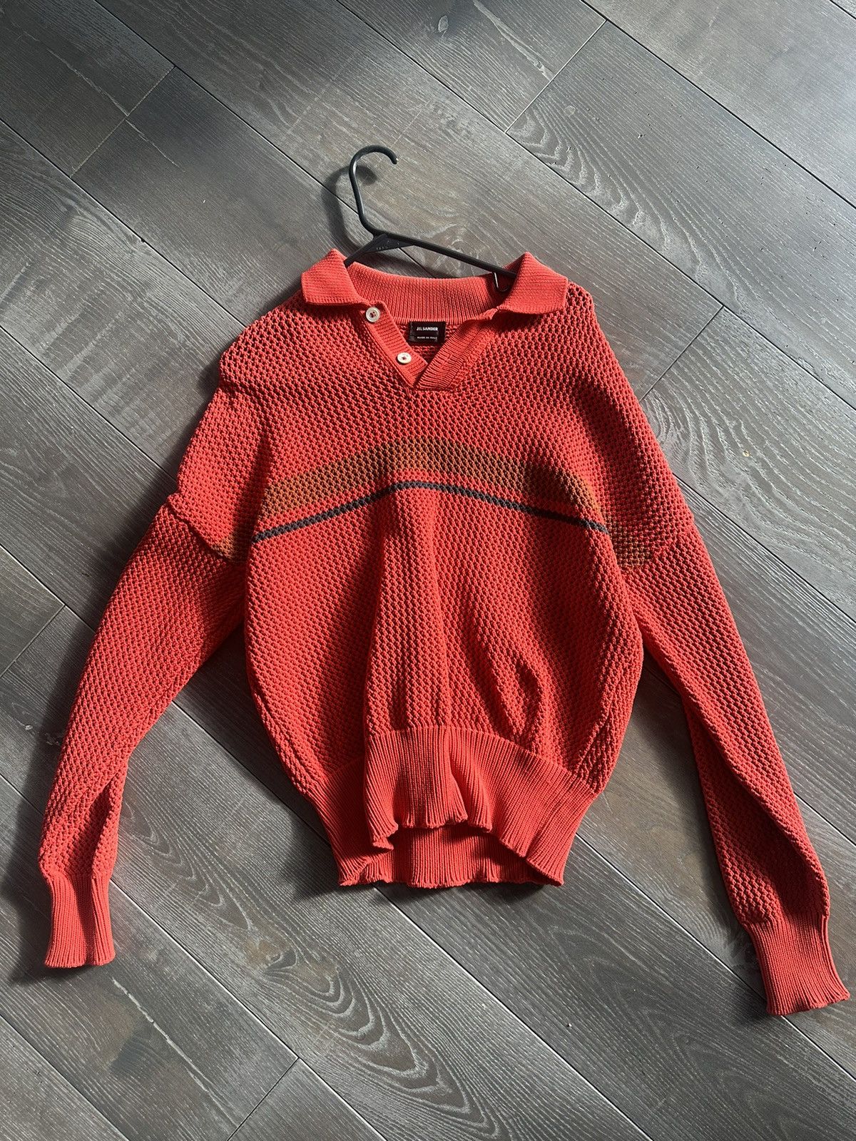 Jil Sander Jil Sander Orange Knitted Sweater Size US S / EU 44-46 / 1 - 1 Thumbnail