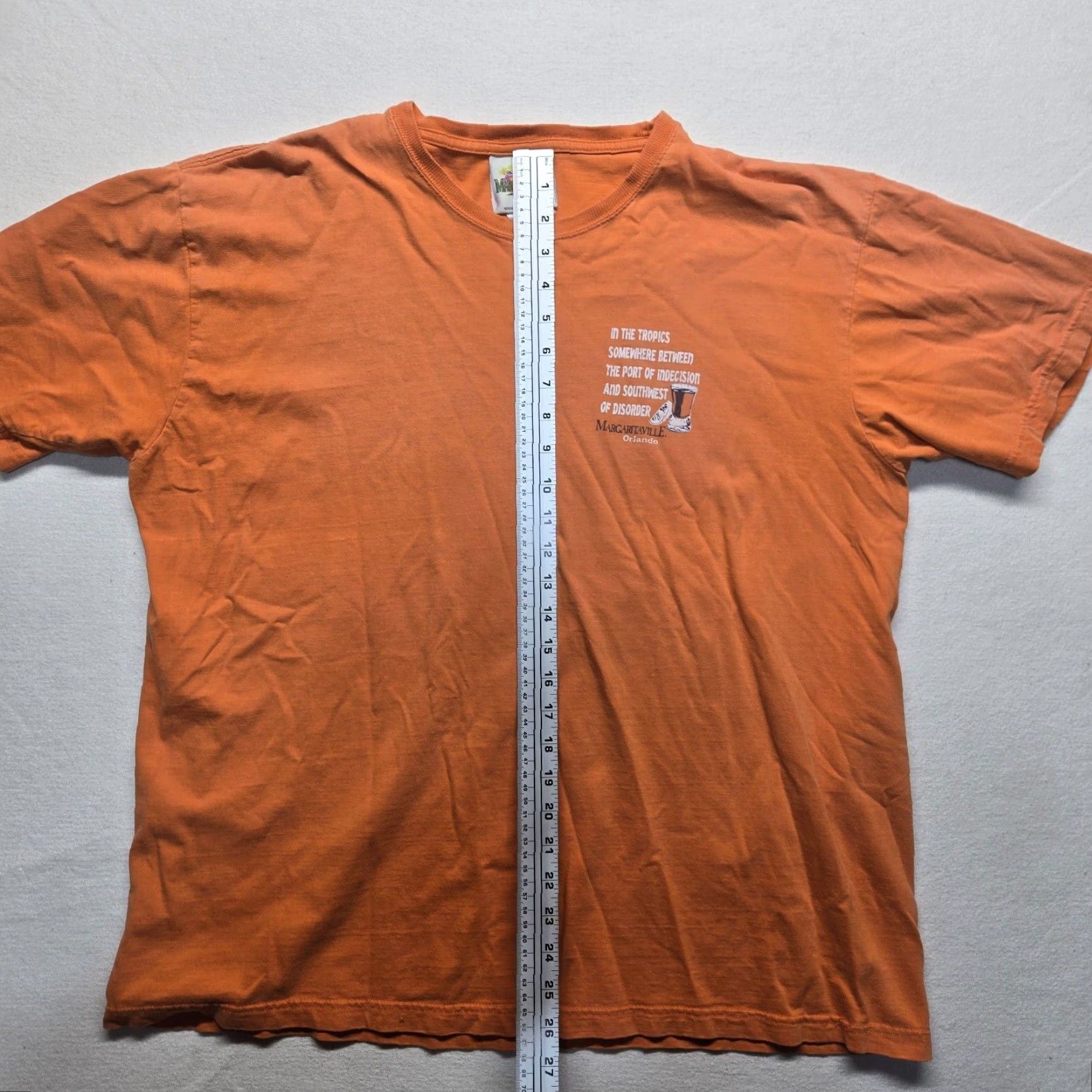 Vintage Margaritaville T-Shirt / Shirt Unisex Adults 2X Orange Logo Beach Tropical 90s Style Mens Womens Boys Girls Size US XXL / EU 58 / 5 - 7 Thumbnail