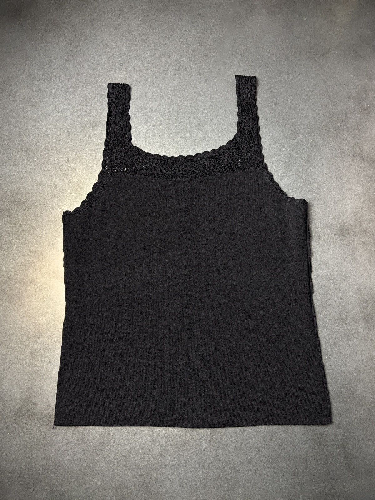 Vintage Y2K Tank Top Vintage Lace Trim Sleeveless Shirt 2000s Wife B Size M / US 6-8 / IT 42-44 - 3 Thumbnail