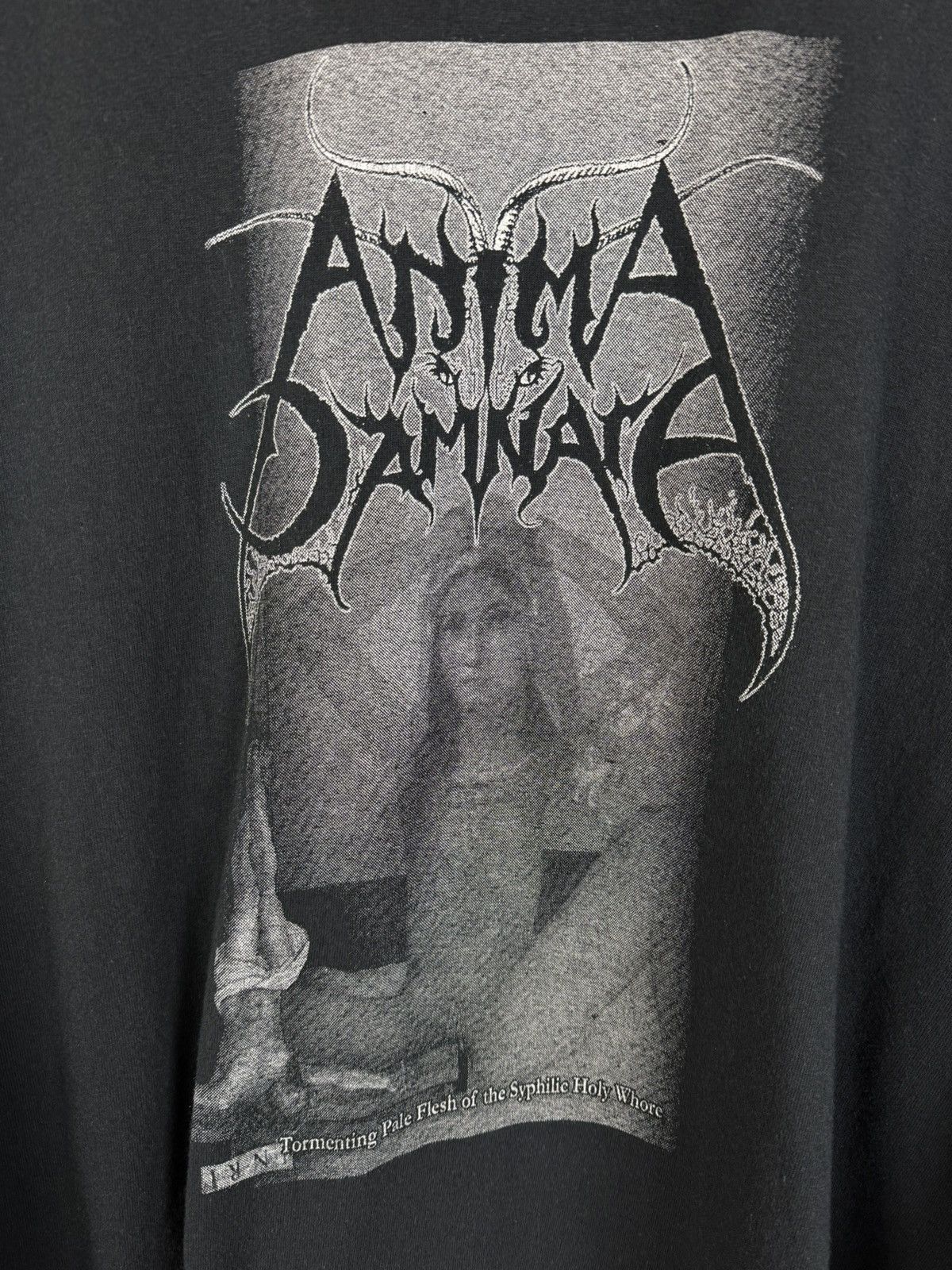 Band Tees Vintage Anima Damnata Shit Sex Satan 2005 Metal Long Sleeve Size US XL / EU 56 / 4 - 2 Thumbnail
