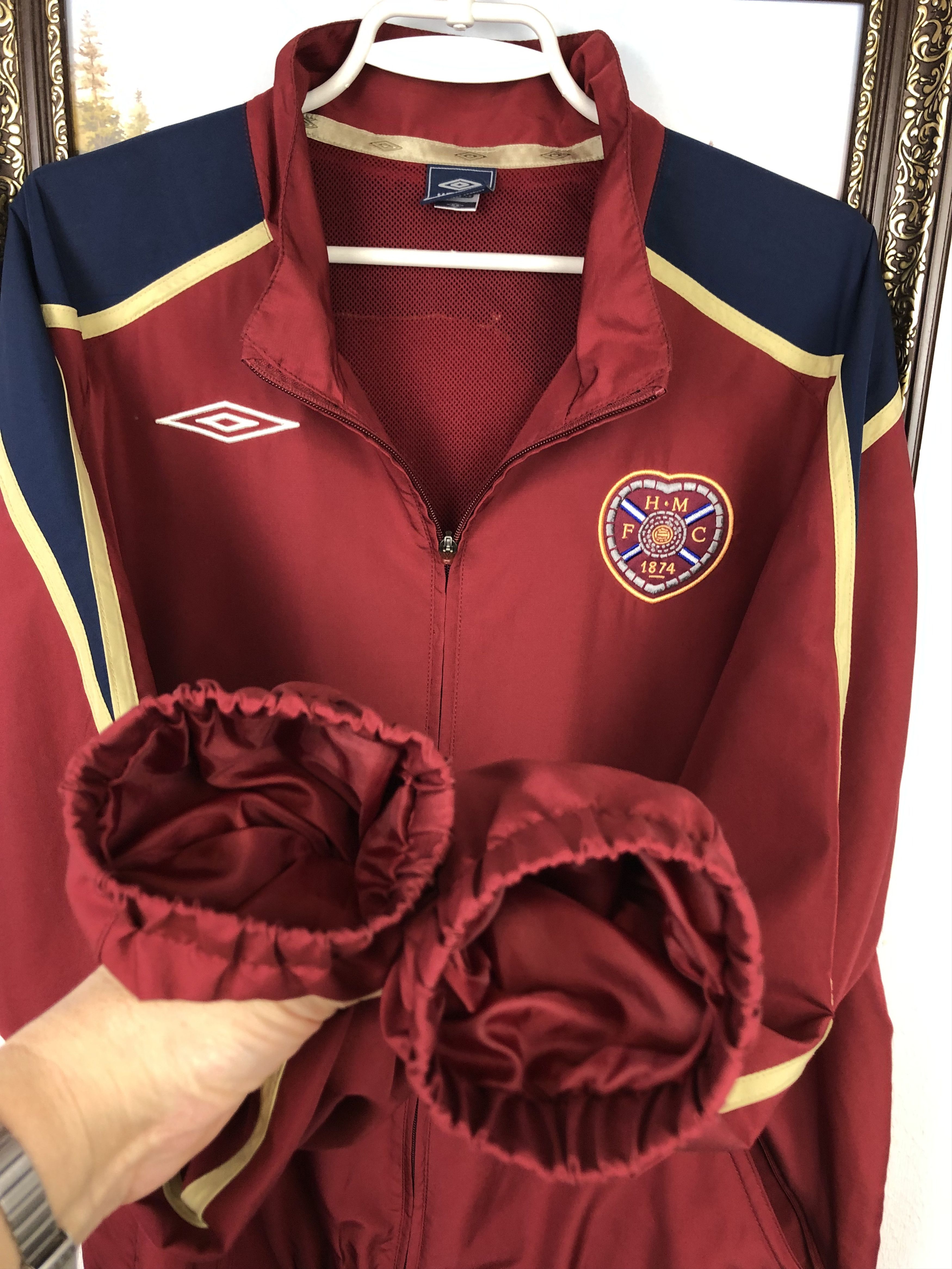 Umbro Vintage Heart Of Midlothian Hearts Football Jacket Track Size US XL / EU 56 / 4 - 5 Thumbnail
