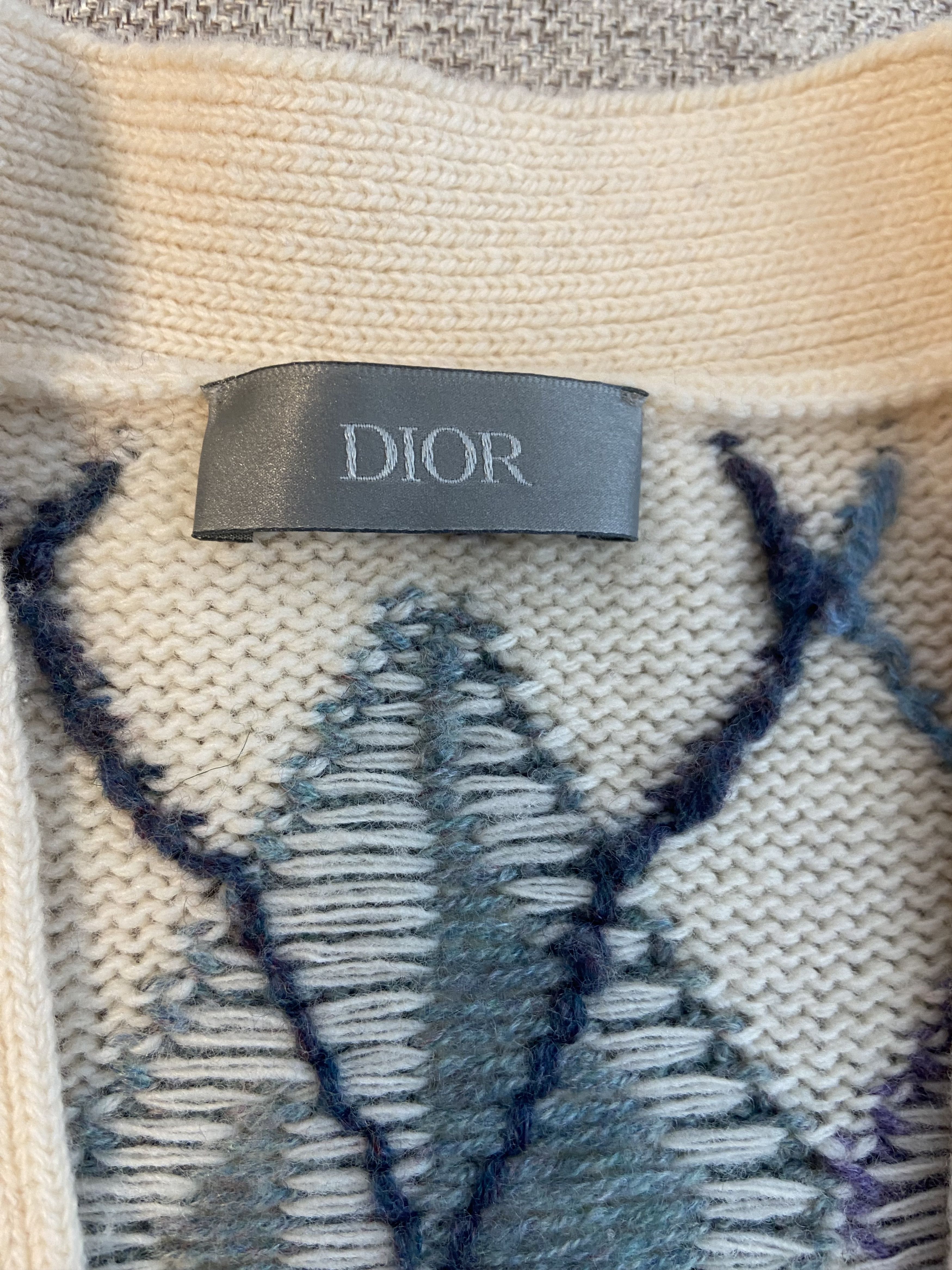 Dior Dior Men's diamond CD pattern wool cashmere cardigan Size US M / EU 48-50 / 2 - 3 Thumbnail