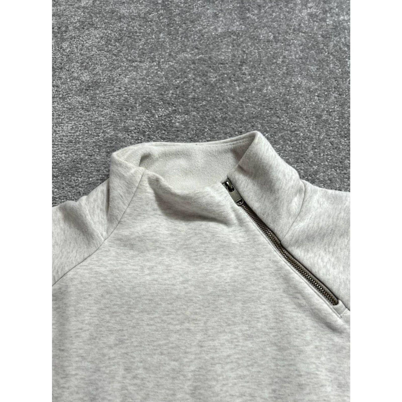 Athleta Athleta Karma Asym Sweatshirt Womens XS Gray Fleece Lined Relaxed Pullover Mock Neck Sweatshirt Casual Activewear Size XS / US 0-2 / IT 36-38 - 3 Thumbnail