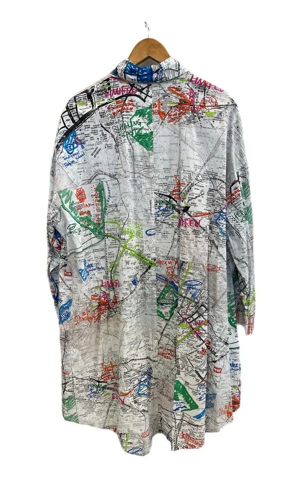 Yohji Yamamoto LIMI feuYohji Yamamot TOKYO MAP Long shirt dress Size US M / EU 48-50 / 2 - 2 Thumbnail